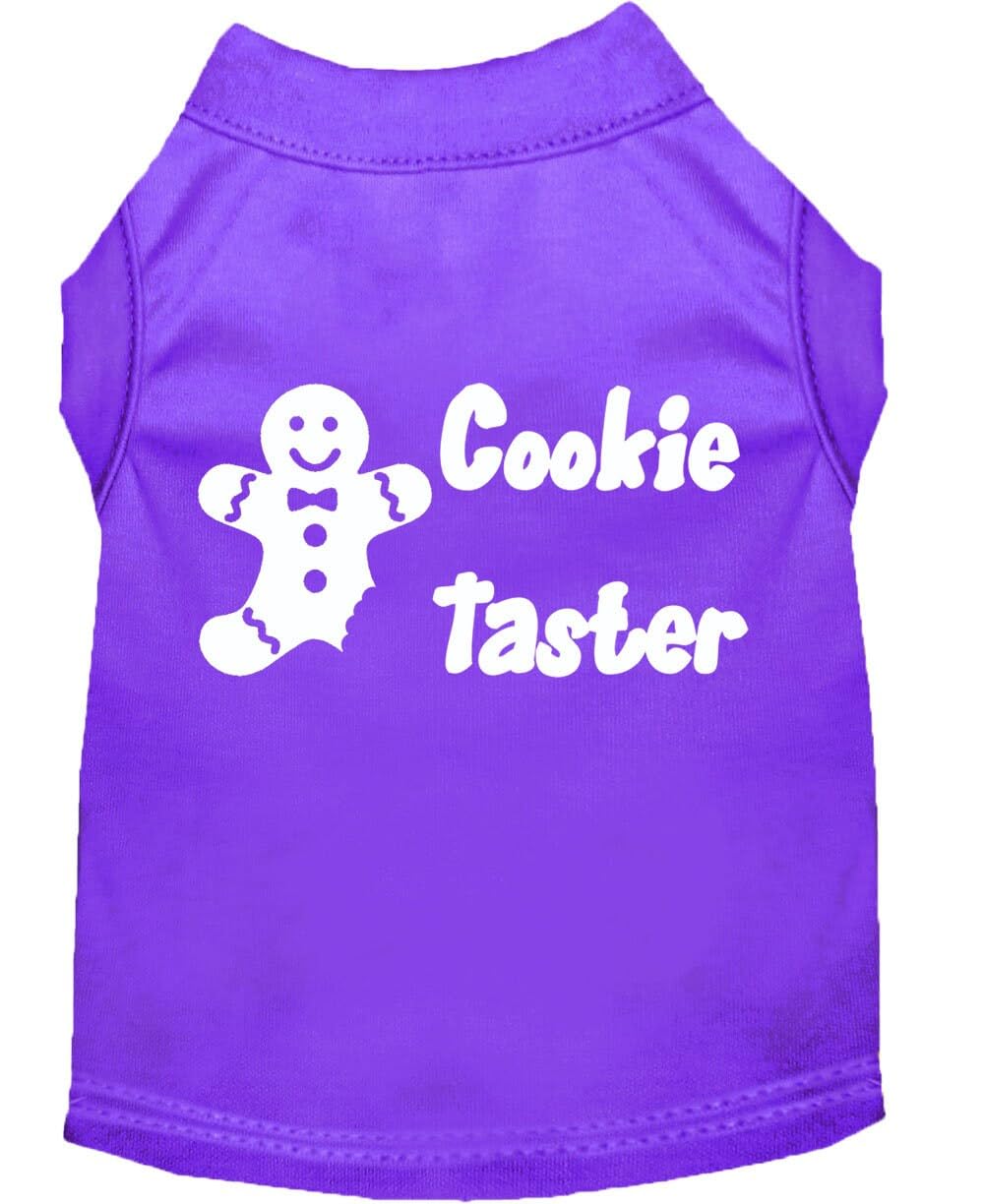 Christmas Pet Dog & Cat Shirt Screen Printed, &quot;Cookie Taster&quot; Emerald Green 3XL (25-35 lbs.)