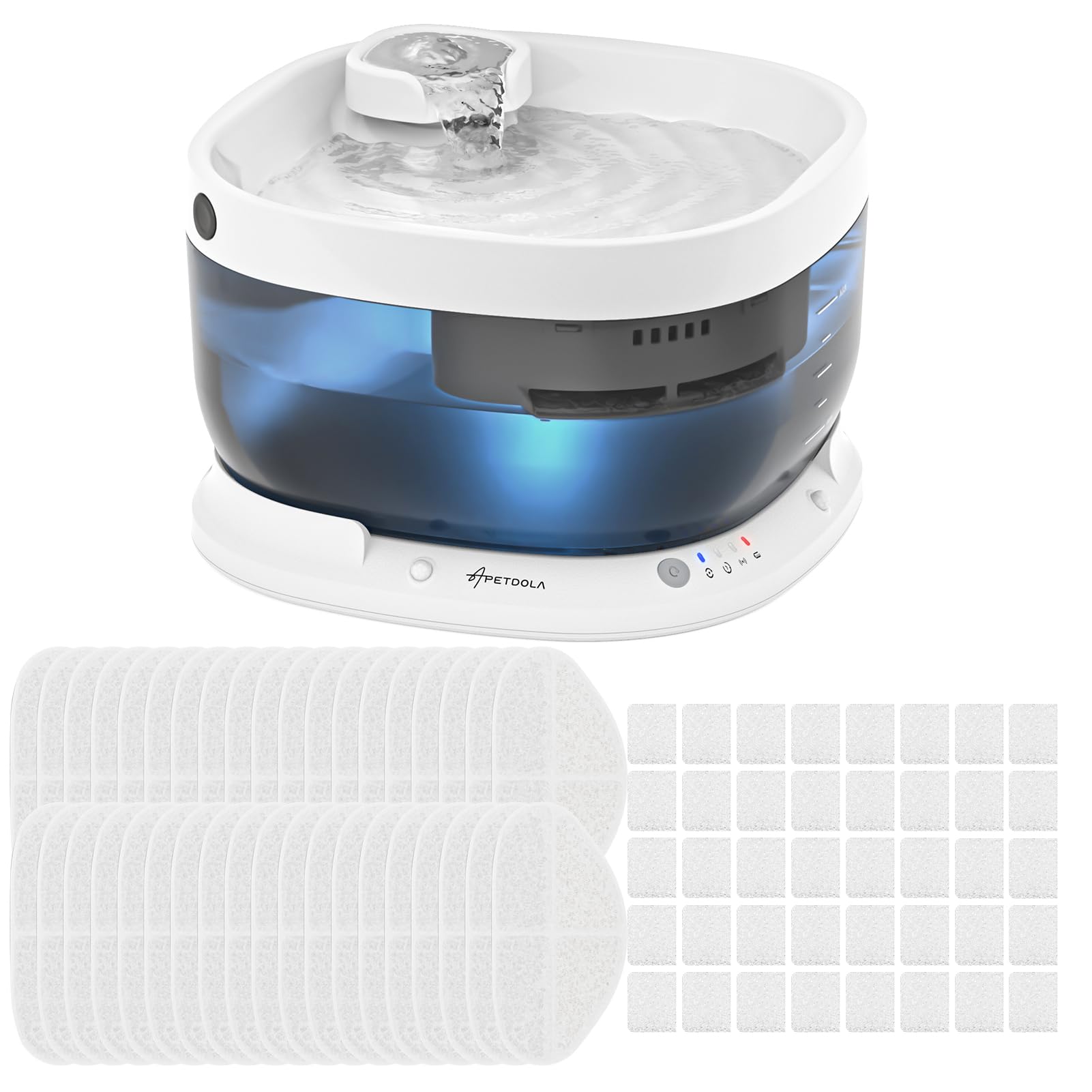 Wireless Dog Water Fountain With 40 Filter,Battery Operated Dog Water Dispenser With Motion Sensor, 237 Oz/ 7L Cordless Fountain