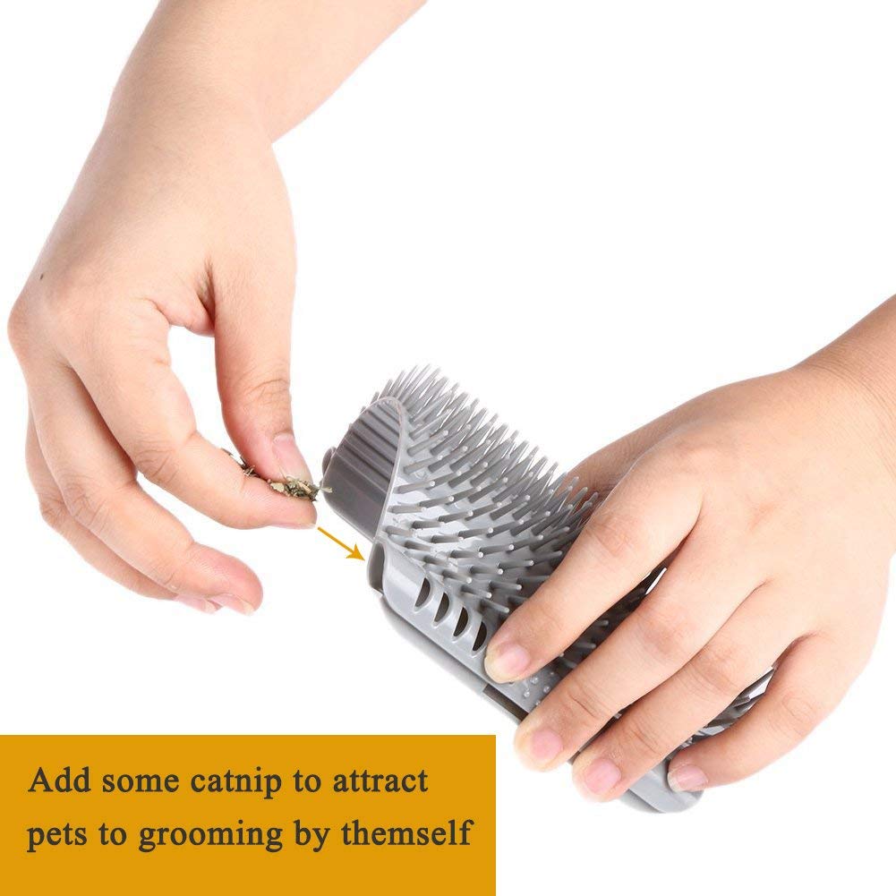 30 Softer cat Self groomer with catnip, Dog cat corner groomer,Wall corner Scratcher comb,grooming Massage Brush, Perfect Scratc