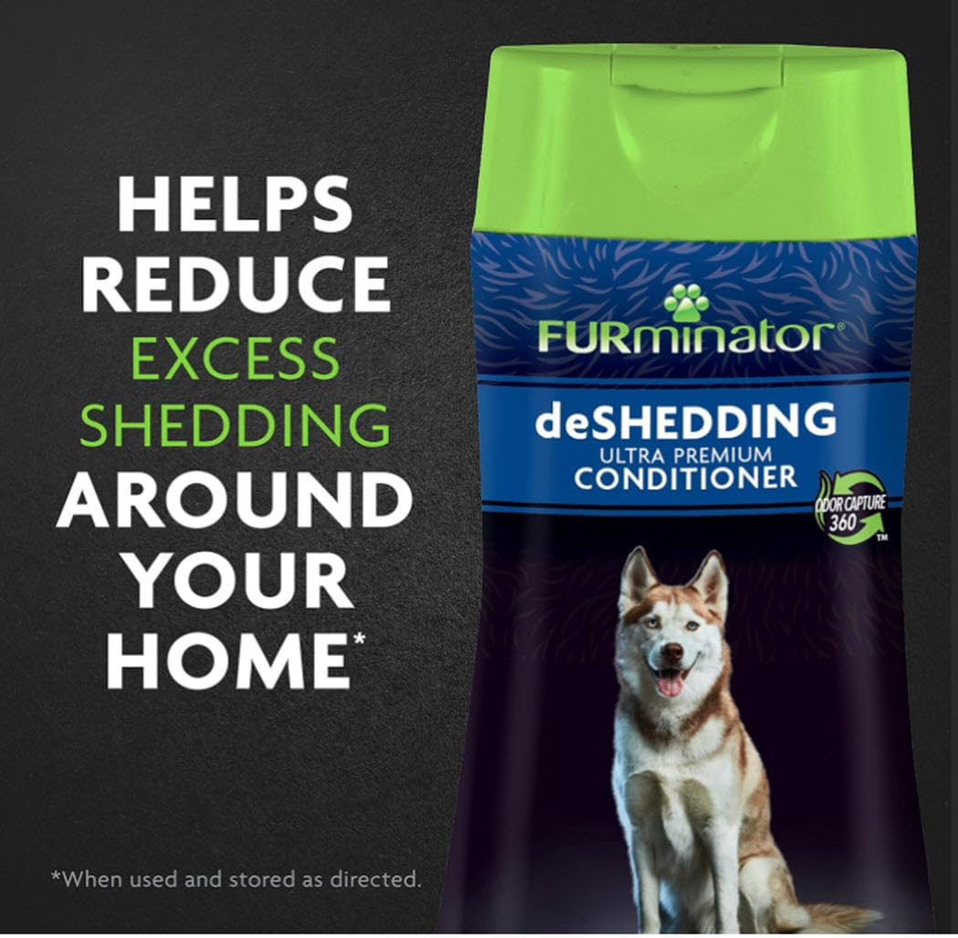 Furminator® Deshedding Ultra Premium Shampoo & Conditioner Bundle. 16Oz.