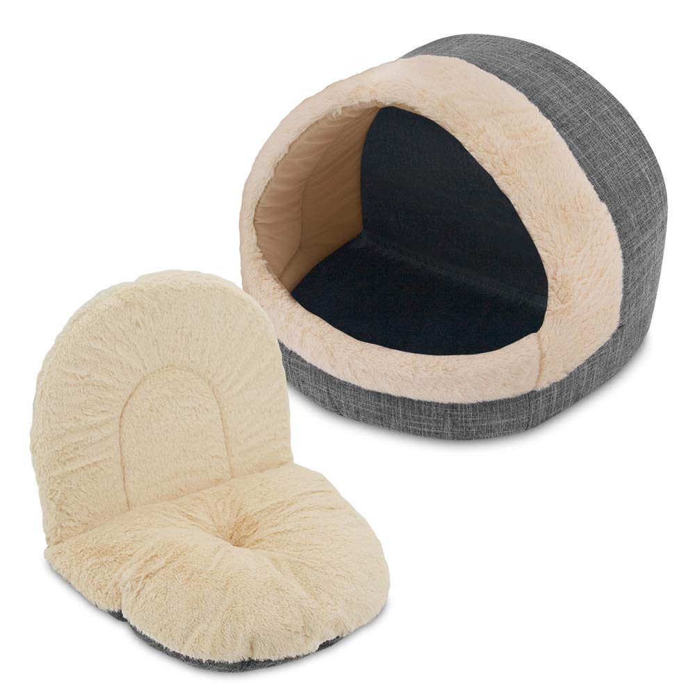 Best Pet Supplies Cozy Cat Cave By - Gray, 17 X 15 X 14