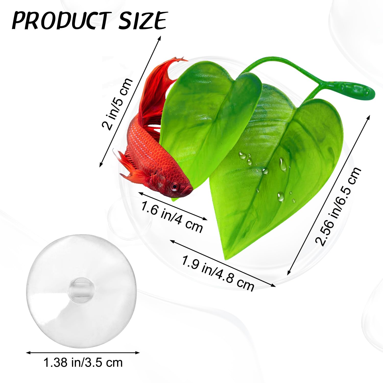URATOT 4 Pack Betta Fish Leaf Pad Simulating The Natural Habitat for Betta Spawning Grounds Breeding Resting Bed