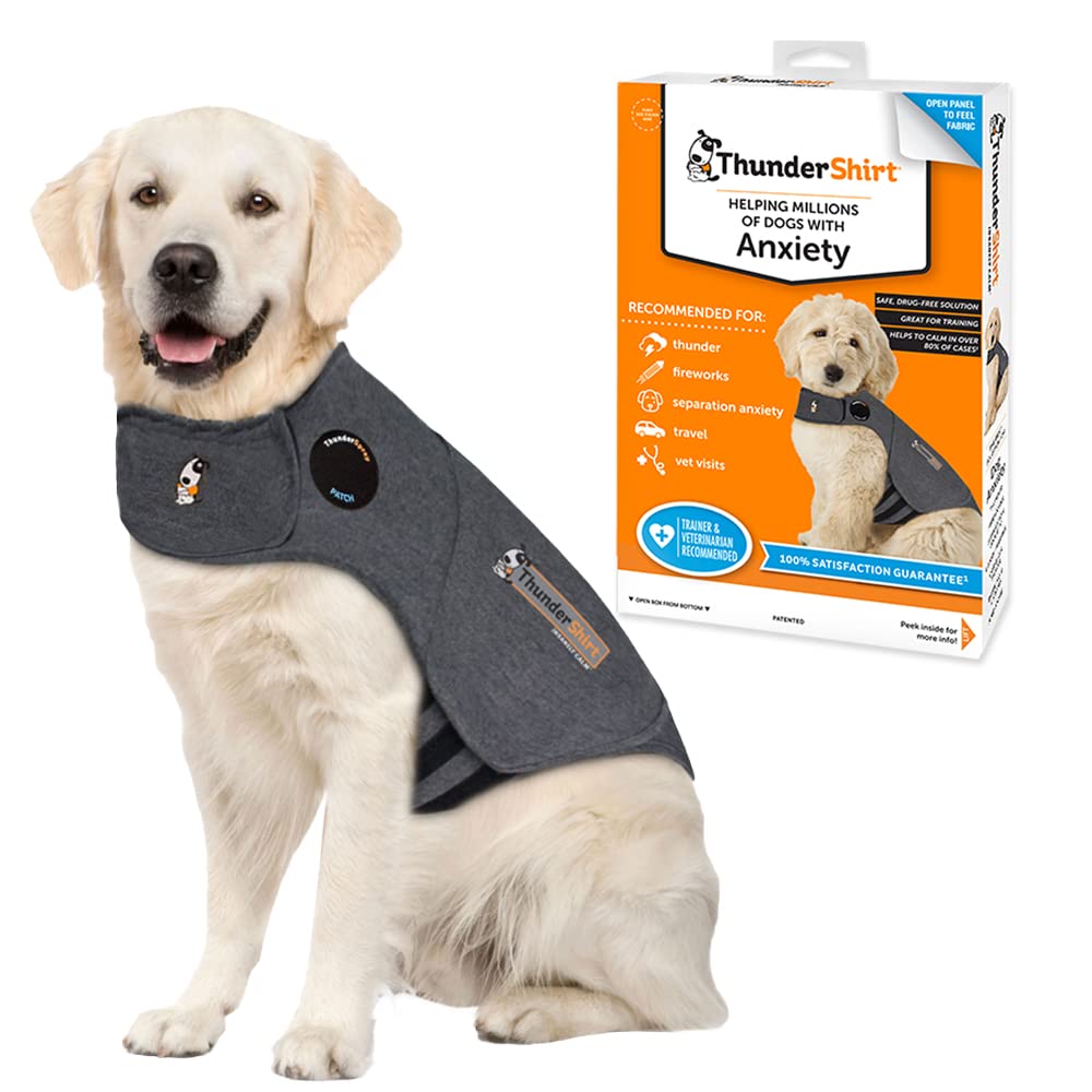 Thundershirt For Dogs, X Large, Heather Gray Classic - Dog Anxiety Relief Calming Vest