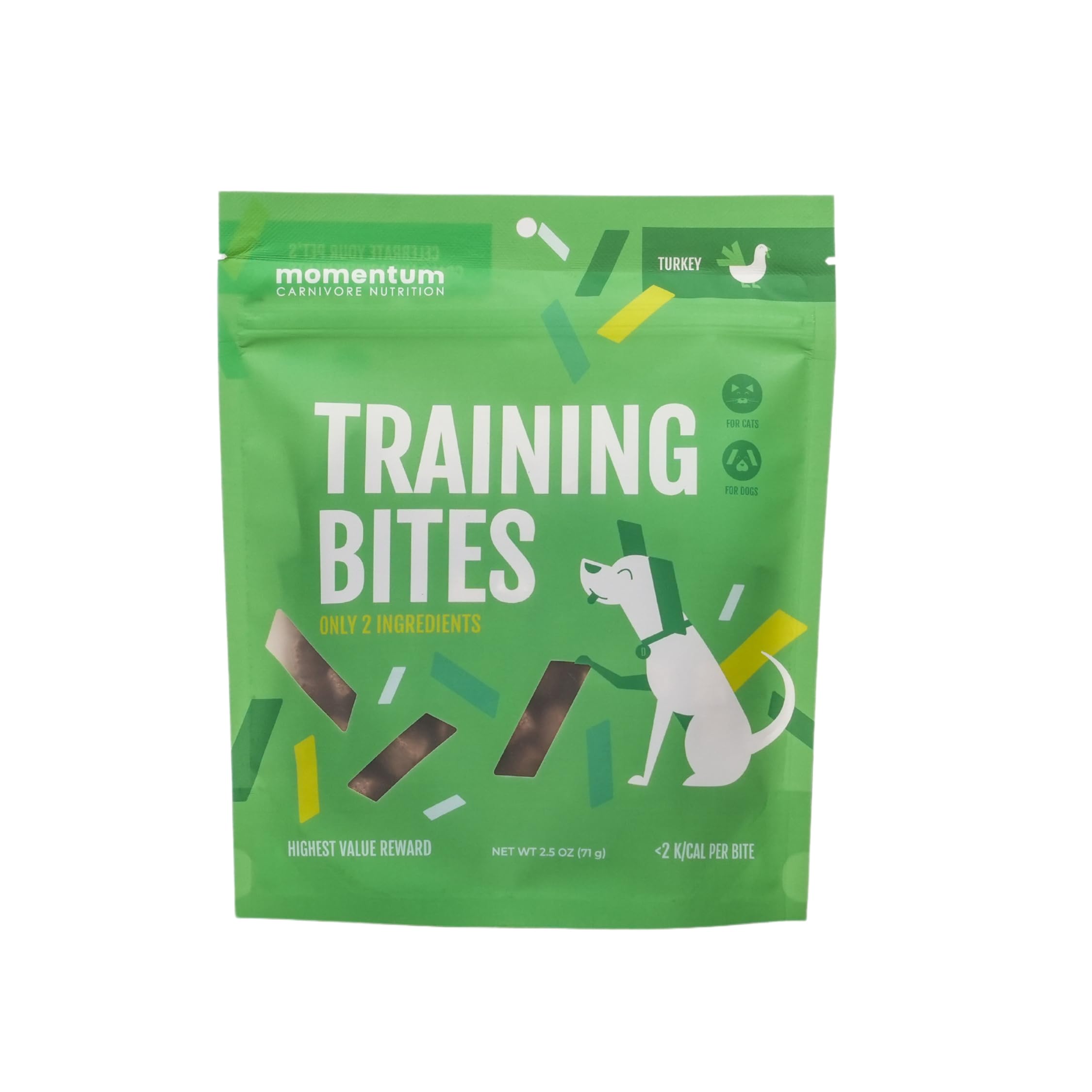 Momentum Carnivore Nutrition Freeze-Dried Turkey Training Bites - Two Ingredients-Turkey Gizzards and Hearts, All-Natural Dog Tr