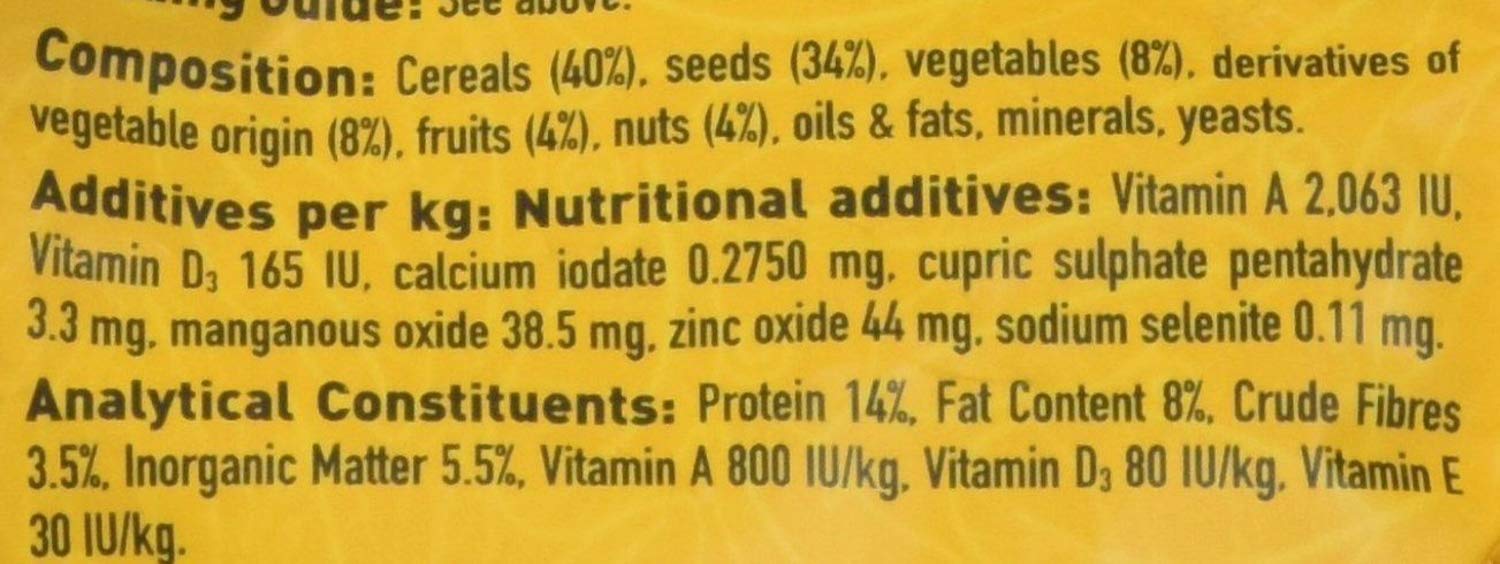 Hari Hagen Tropimix Enrichment Food for Cockatiels & Lovebirds, 2 lb. - HARI Parrot Food with Seeds, Fruit, Nuts, Vegetables, Gr