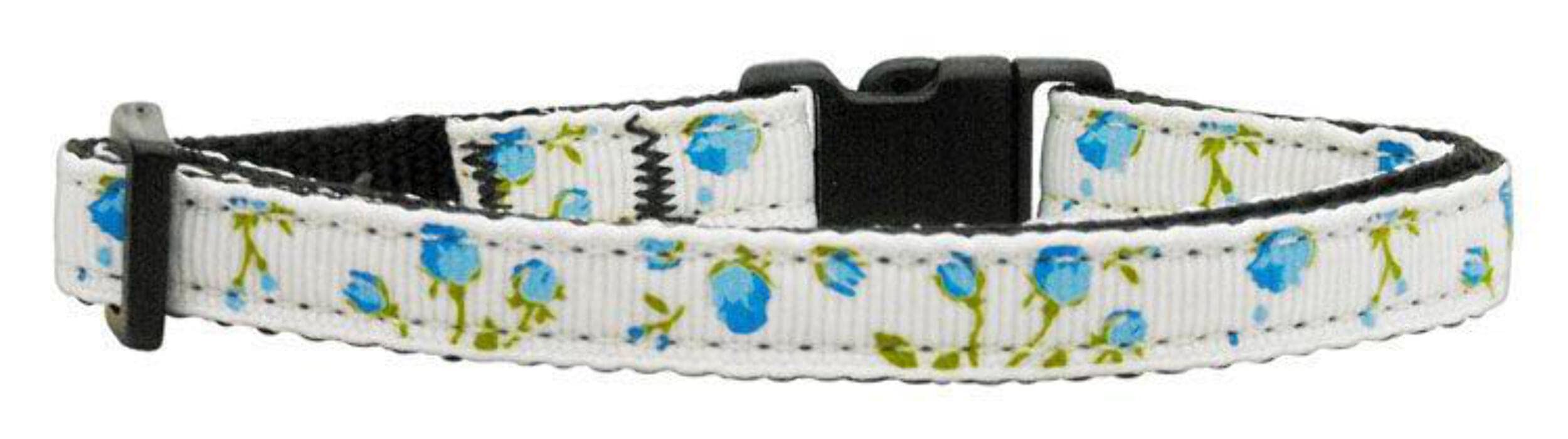 Mirage Pet Products Roses Nylon Ribbon Collar for Pets, Small, Red