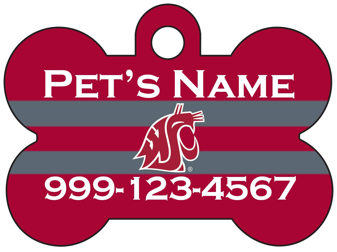 Washington State Cougars Pet Id Dog Tag | Officially Licensed | Personalized For Your Pet