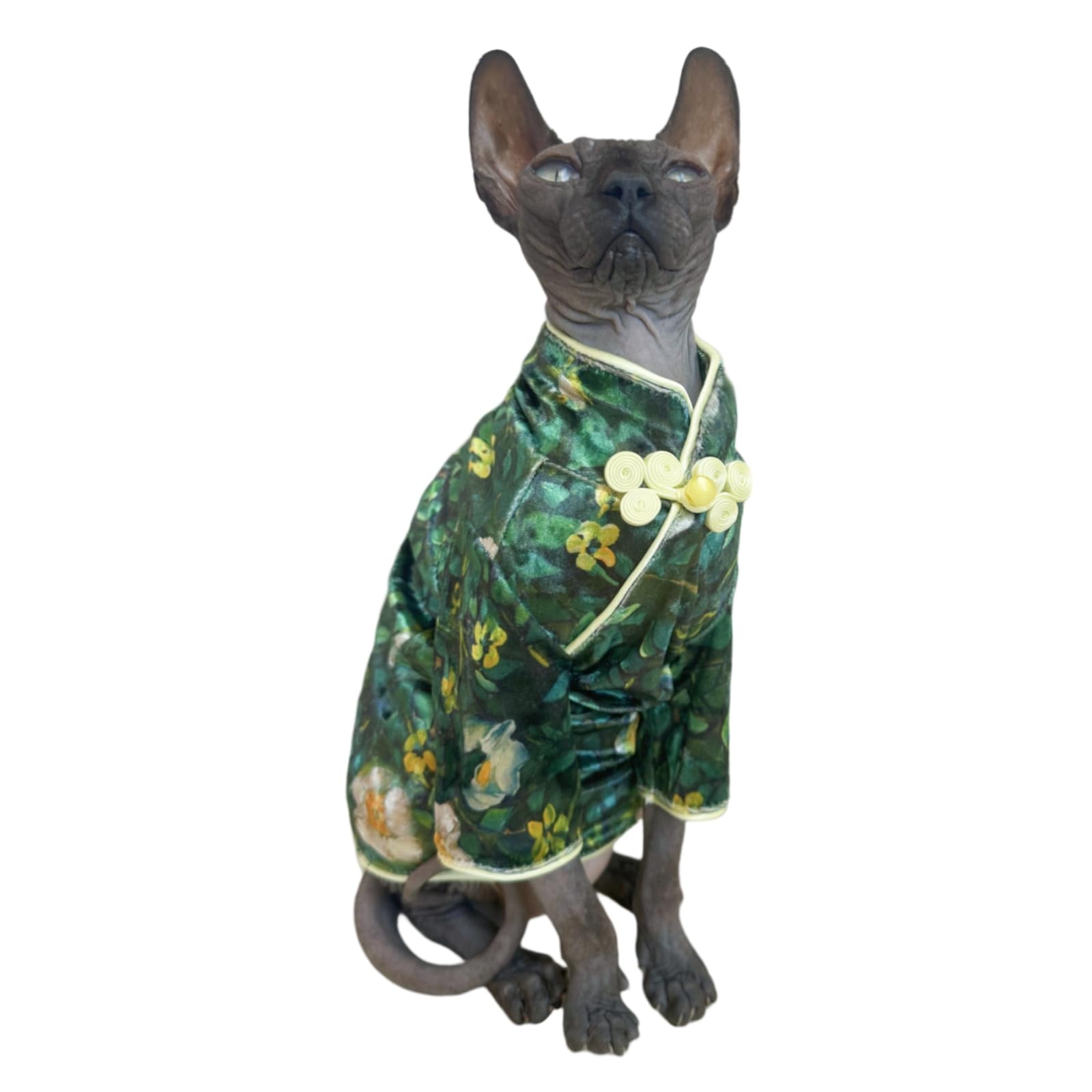 Traditional Culture Sphynx Hairless Cat Cotton T-Shirts Cats Clothes Pet Sweater Cat'S Vest Pet Clothes Kitten Shirts Small Dogs