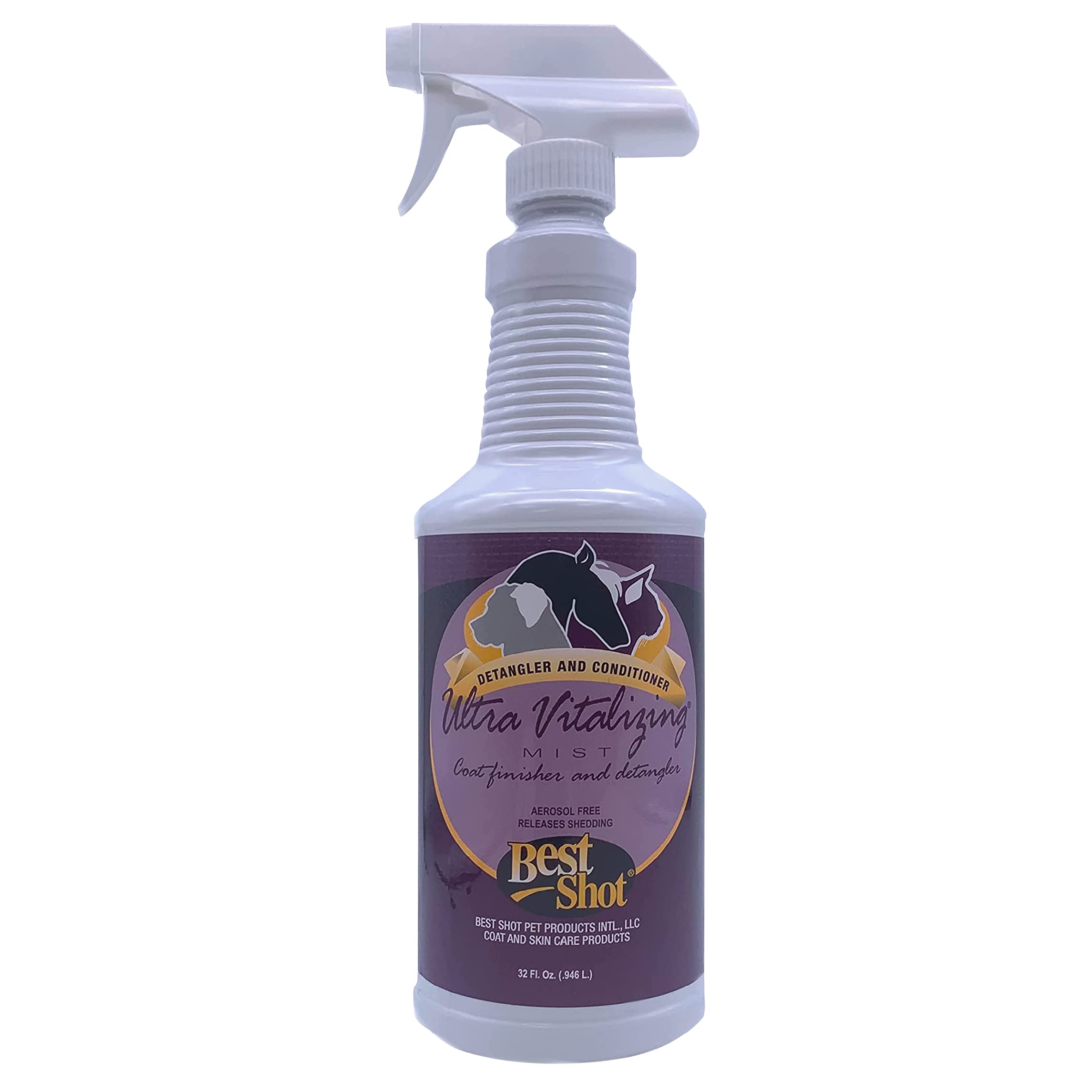 Best Shot Ultra-Vitalizing Mist Detangler and Conditioner with Pet Coat Release Technology, Moisturizing Conditioner for Dogs, C