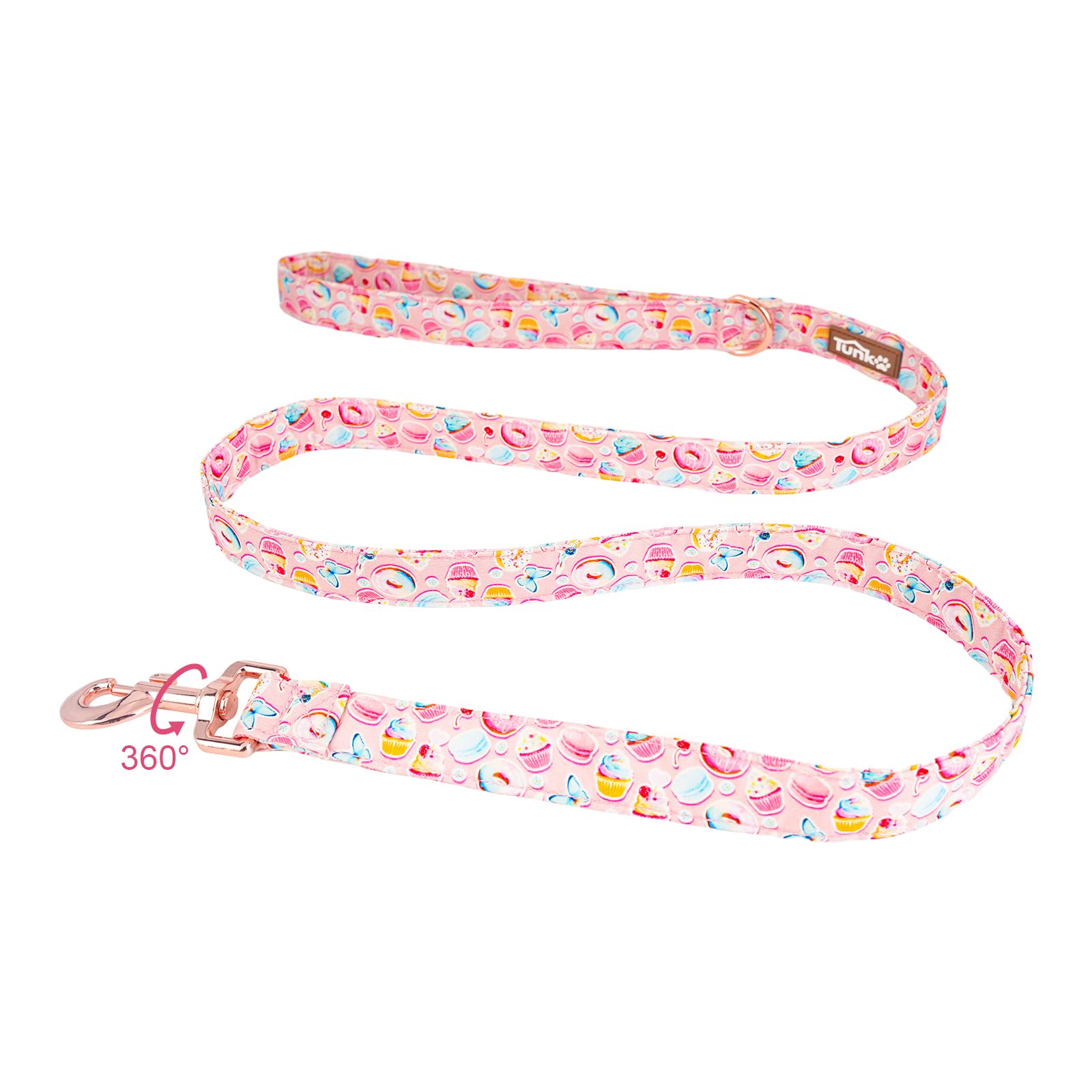 Tunkoo Super Cute Dog Leash With Bow Tie Cake - Durable, Adjustable, And Stylish Pet Leash For Walks L