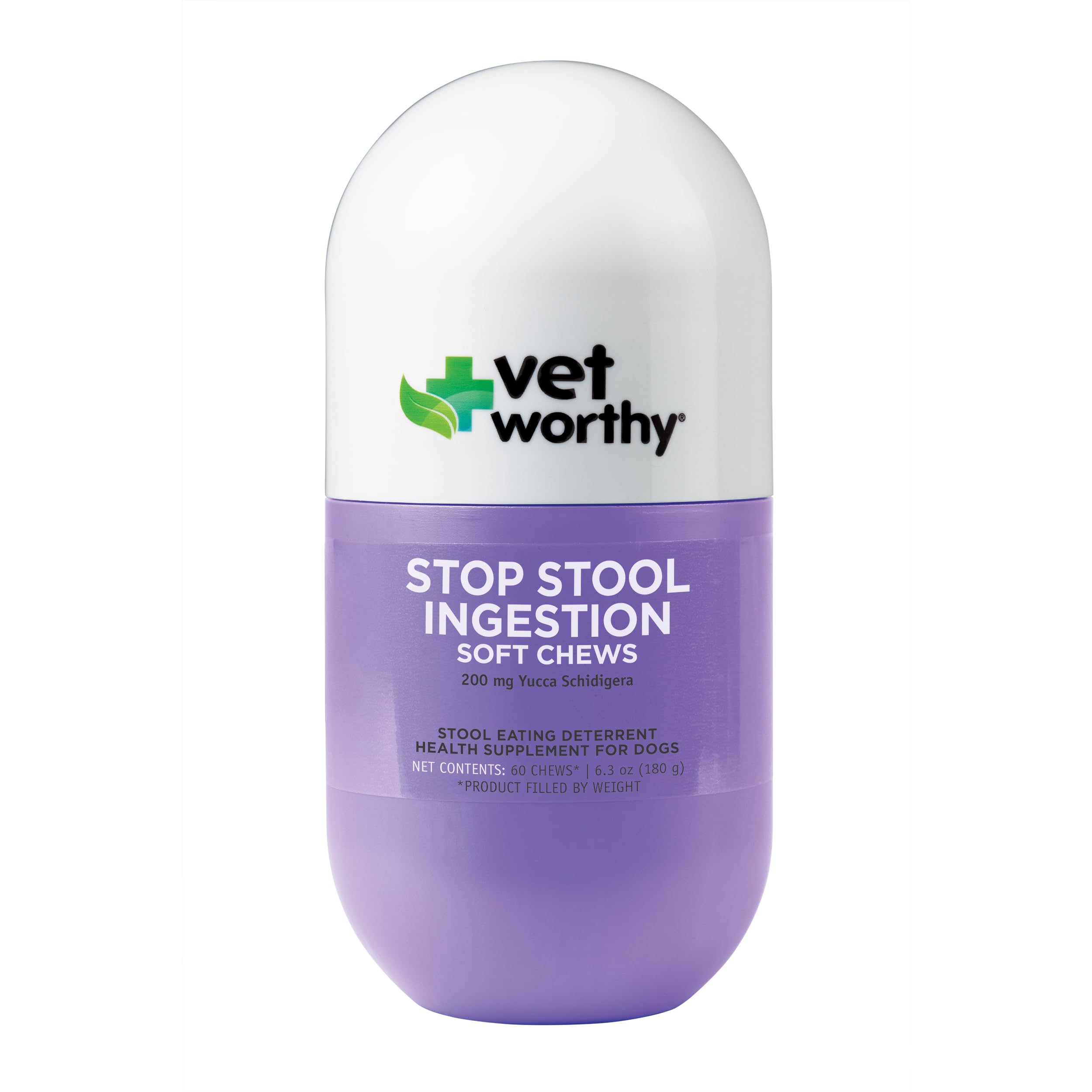 Vet Worthy Coprophagia Deterrent for Dogs - Pet Supplement with Chamomile, Yucca Schidigera to Stop Stool Eating for Dogs - Cont