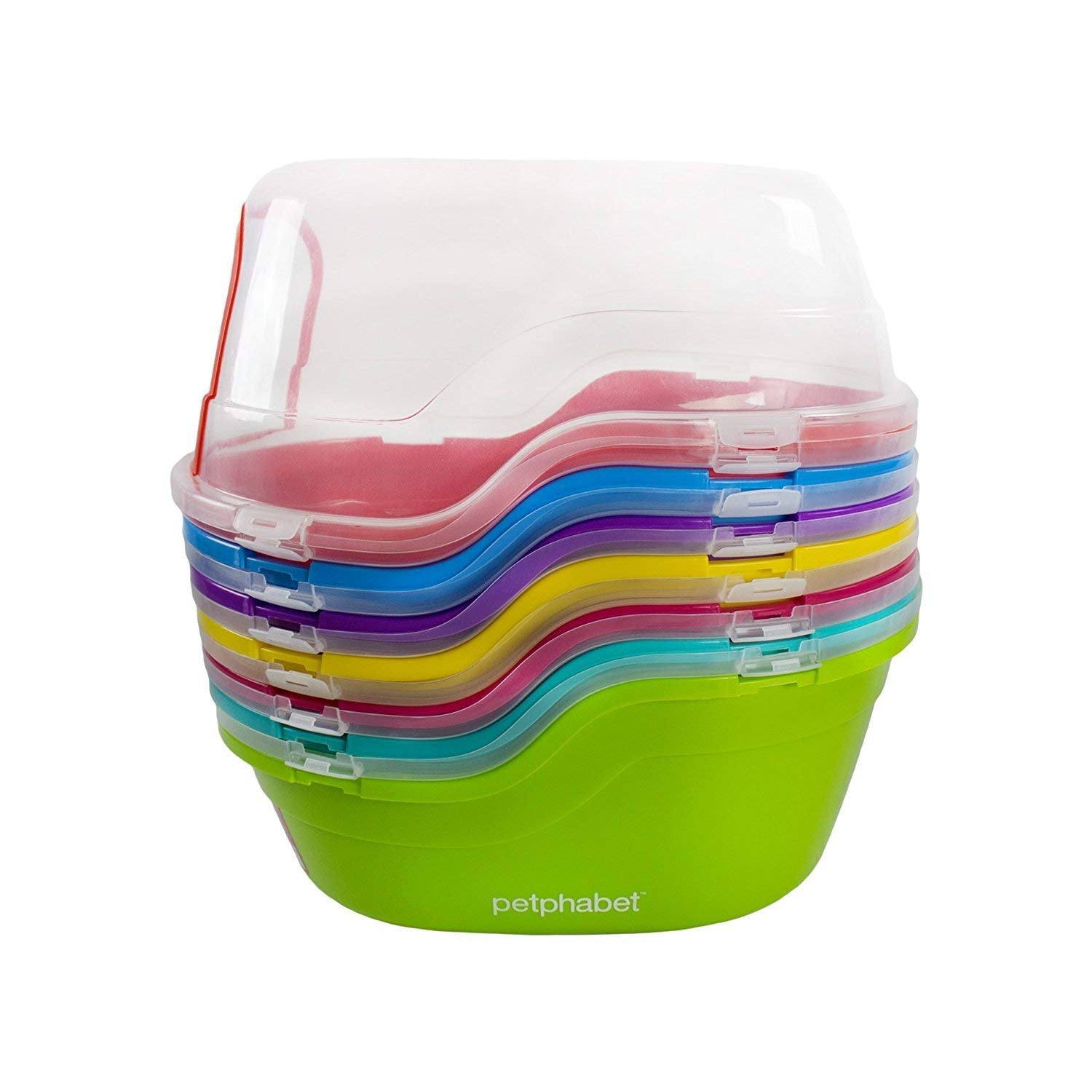 Petphabet Jumbo Hooded Cat Litter Box, Extra Large, Teal