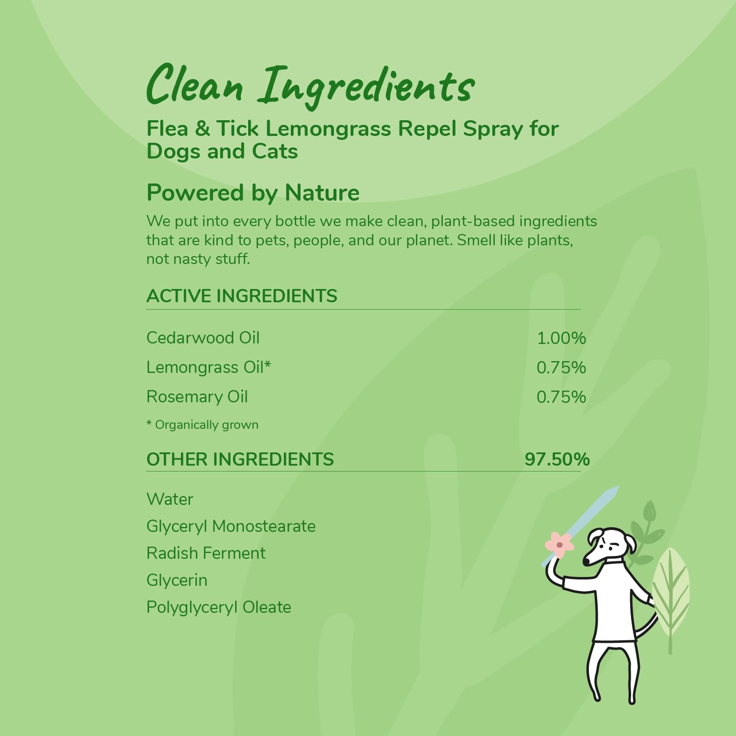 Flea Tick Lemongrass Spray (32 Fl Oz)