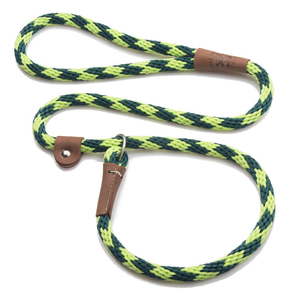 Mendota Pet Slip Leash - Dog Lead And Collar Combo - Made In The Usa - Jade, 1/2 In X 4 Ft - For Large Breeds