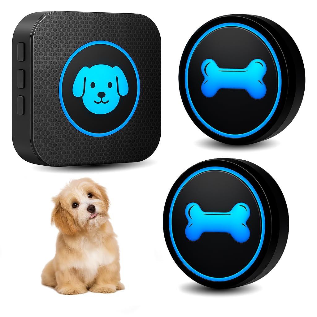 Yoiilifee Dog Doorbell to Go Outside, Smart Wireless Doggie Doorbell for Potty Training,1000 Feet Long Range with IP65 Waterproo