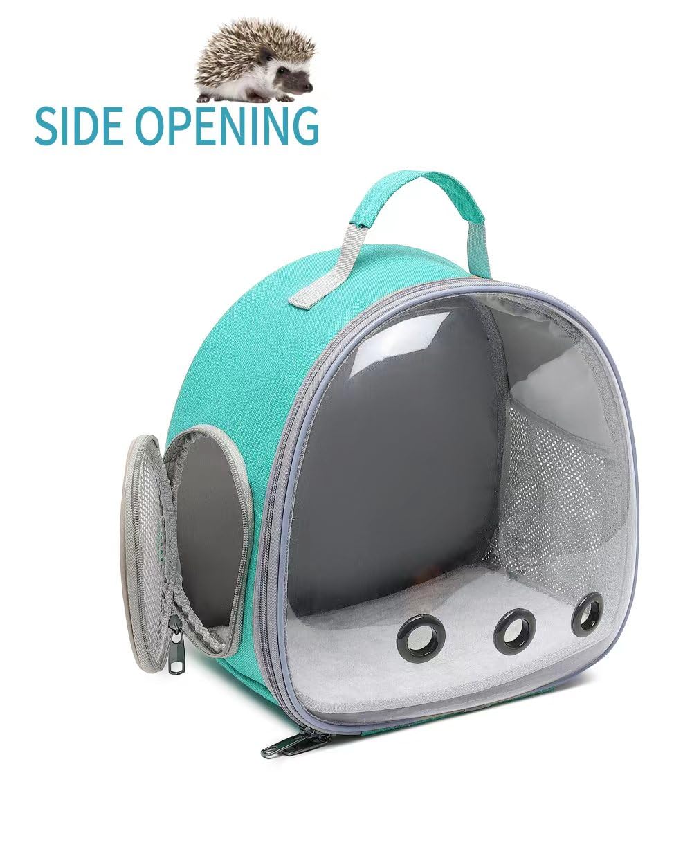 Hcupet Small Animal Carrier Backpack Space Capsule Bubble Window Carrier Backpack For Lizard Guinea Pig(Green)