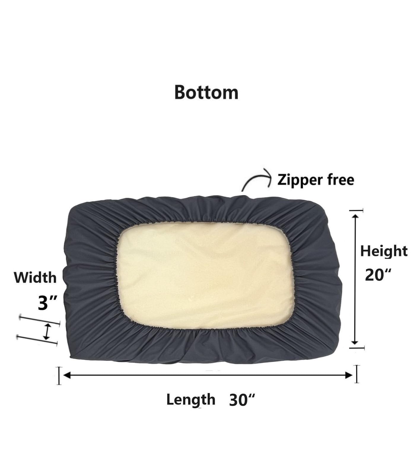 Eechicspace Waterproof Dog Bed Slip Cover 30 X 20 Inch