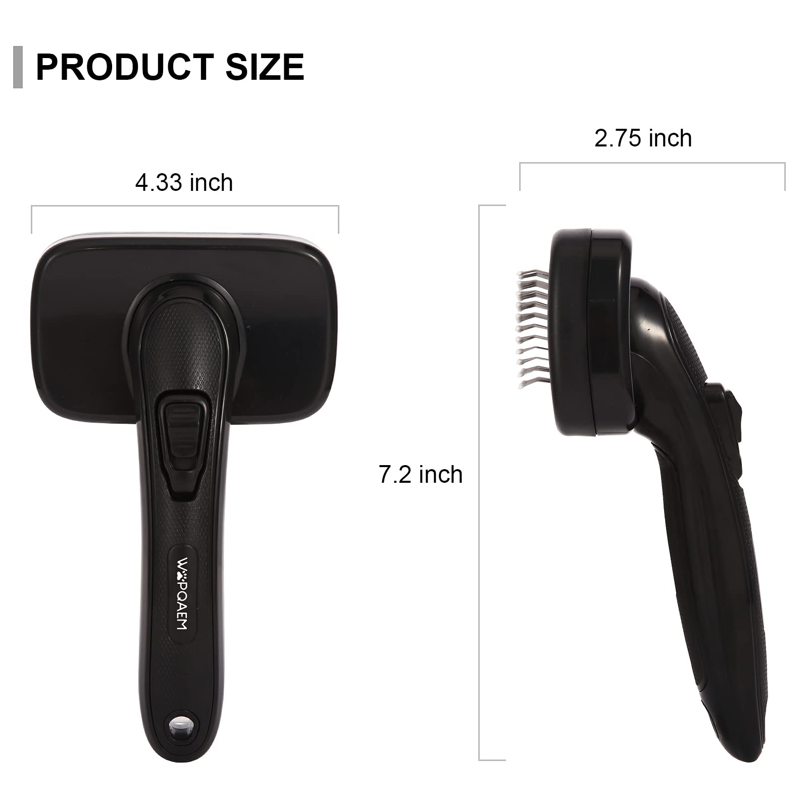 Self Cleaning Slicker Pet Brush For Grooming And Shedding Small Medium Large Dog Cat - Gently Remove Loose Tangling Knot Undercoat Fur Mats - Suitable For Long Short Hair Lengths Sensitive Animals