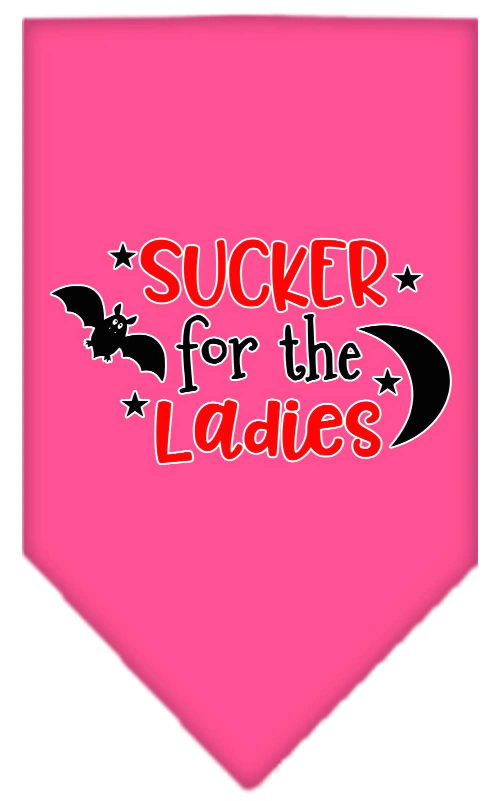 Halloween Pet and Dog Bandana Screen Printed, &quot;Sucker For The Ladies&quot; Cocoa Small