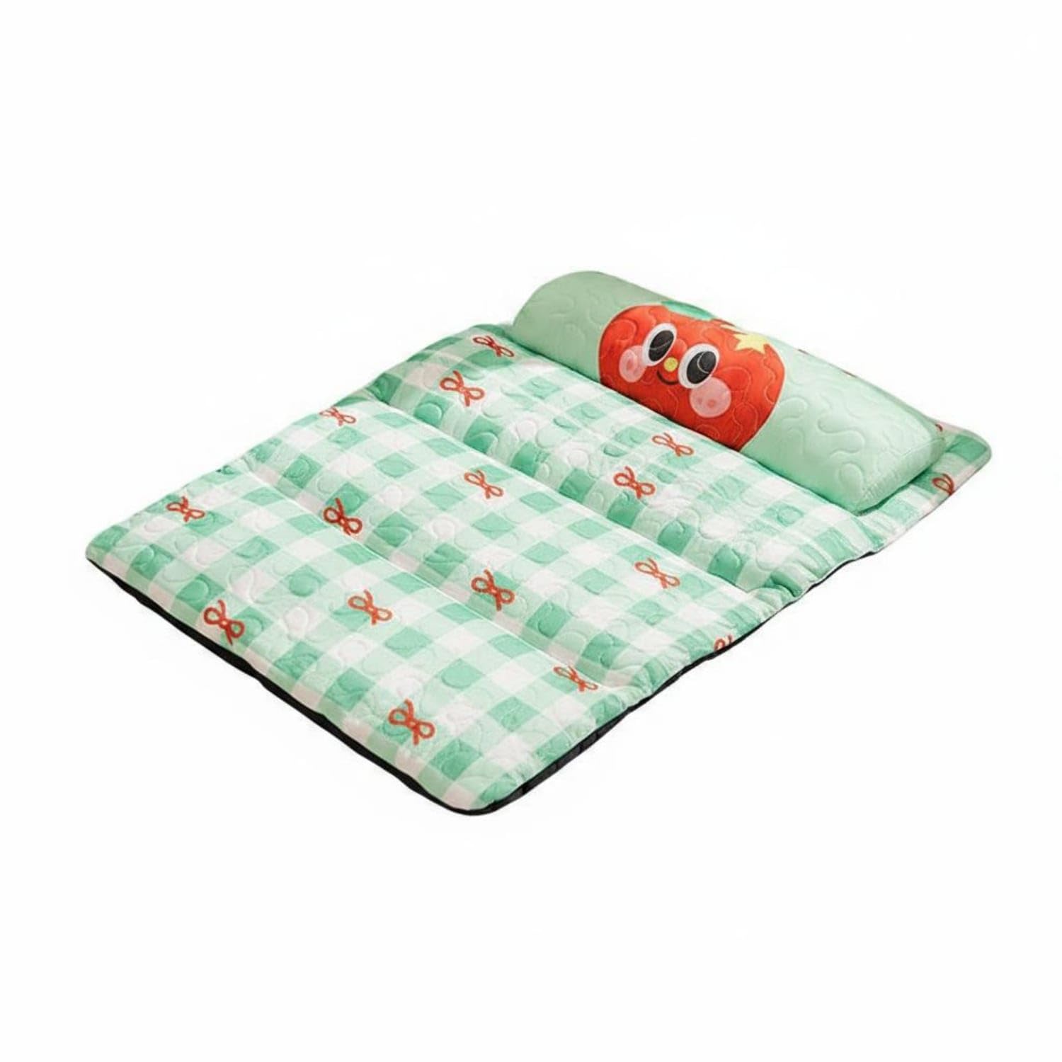 Merishopp Soft Ice Silk Cooling Pad Breathable Cooling Feline Mat Easy to Clean Summer Feline Bed for Hot Weather, Green, XL | P