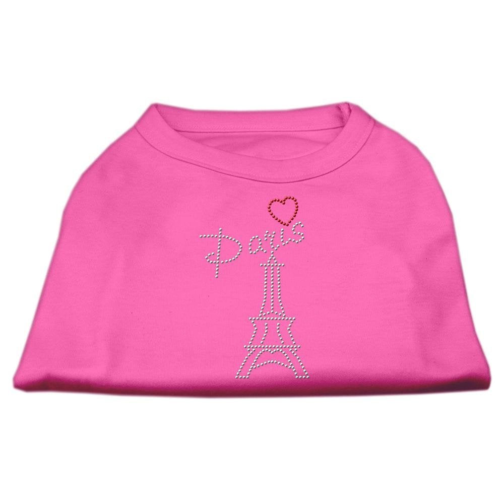 Pet Dog & Cat Shirt Rhinestone, &quot;Paris&quot; Bright Pink 3XL (25-35 lbs.)