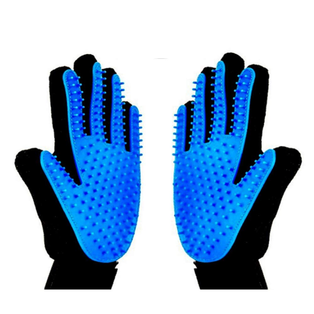 Yrighjo [Upgrade Version] 2Pcs Pet Grooming Glove  Gentle Deshedding Brush Glove  Efficient Pet Hair Remover Mitt  Massage To