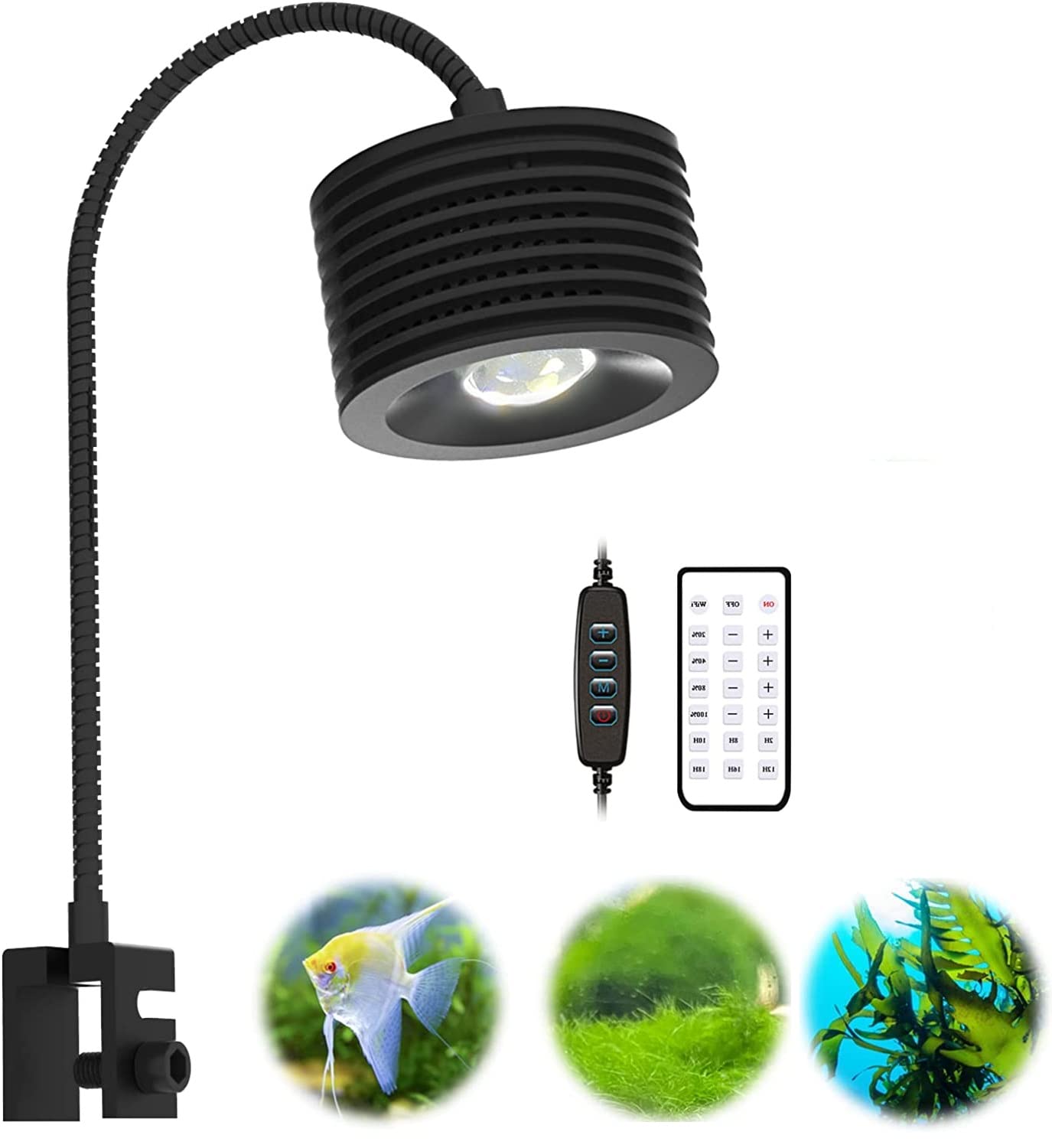 Lominie Full Spectrum Aquarium Light, Adjustable Saltwater Freshwater Super Bright Fish Tank Light for Reef, Coral, Planted Nano