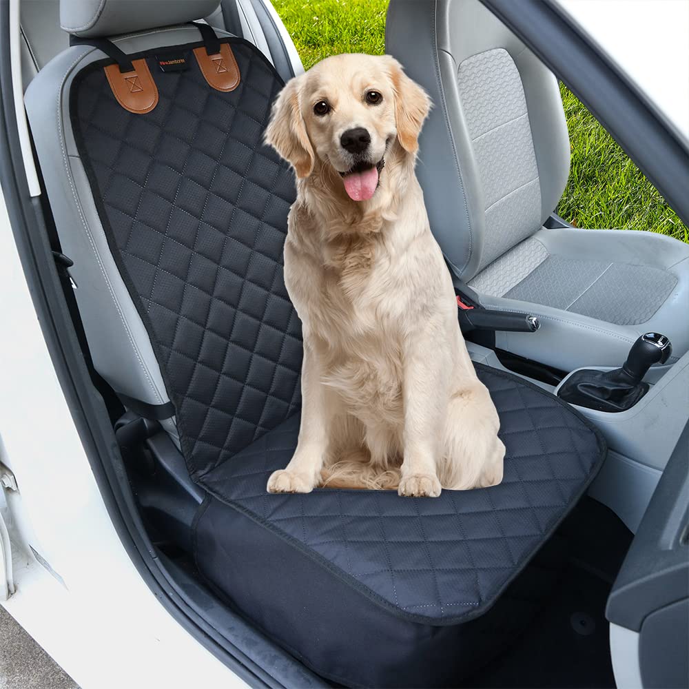 Paw Jamboree Car Front Seat Covers for Dogs Scratch-Proof Pet Car Seat Cover Non-Slip Large Car Seat Protector for Dogs Bucket S