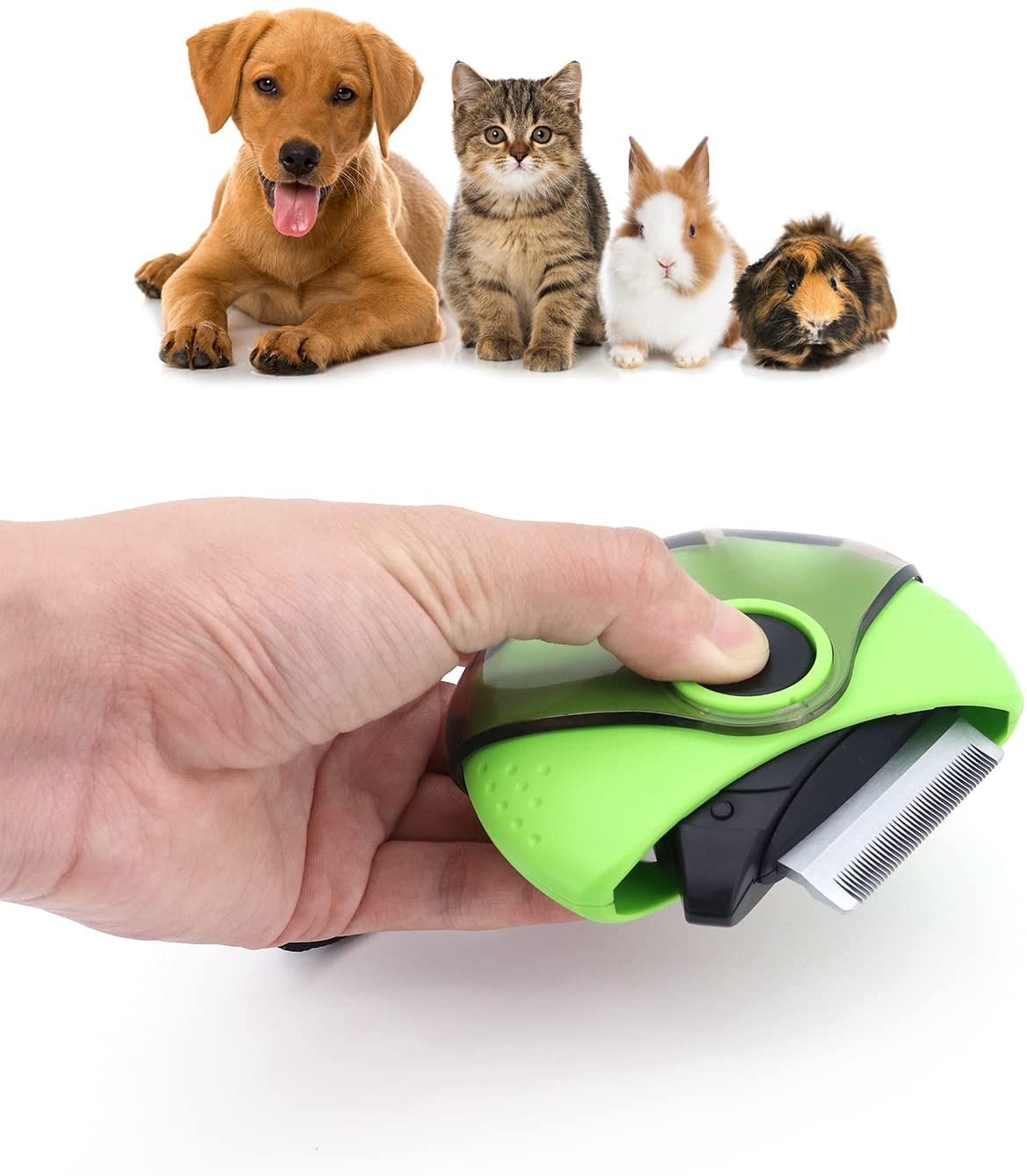 Keyoza Hair Removal Comb Cat, Pet Deshedding Brush 3 In 1 Travel Dog & Cat Brush For Shedding Effectively Reduces Shedding Profe