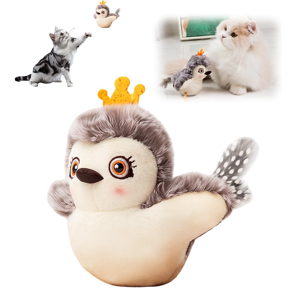 Leiteea Flapping Owl Cat Toy, Hand Controller Halloween Recharge Cord
