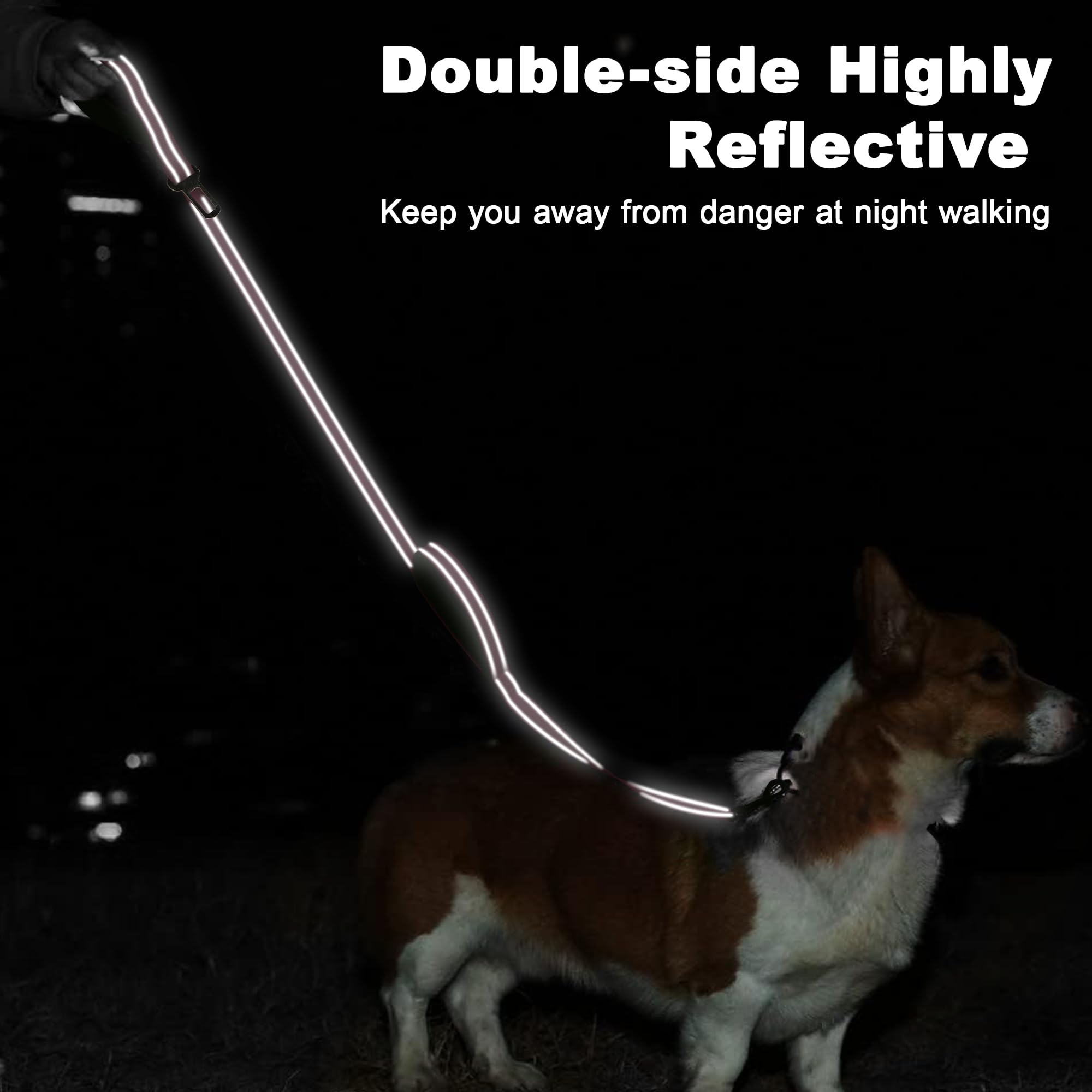 6 Foot Pink Dog Leashes For Large Medium And Small Breed Dogs That Pull,Reflective Nylon Heavy Duty Dog Leash With 2 Comfortable