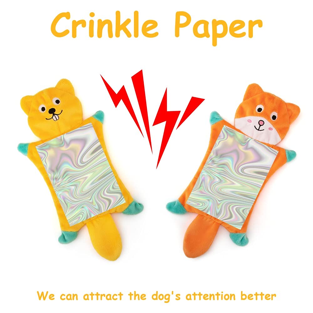 No Stuffing Dog Toys,5 Pack Dog Squeaky Toys Crinkle Plush Dog Toys Set For Puppy Teething, Durable Dog Chew Toys For Small Medium Dog,Cute Holiday Pet Toys For Playing Training Reducing Boredom