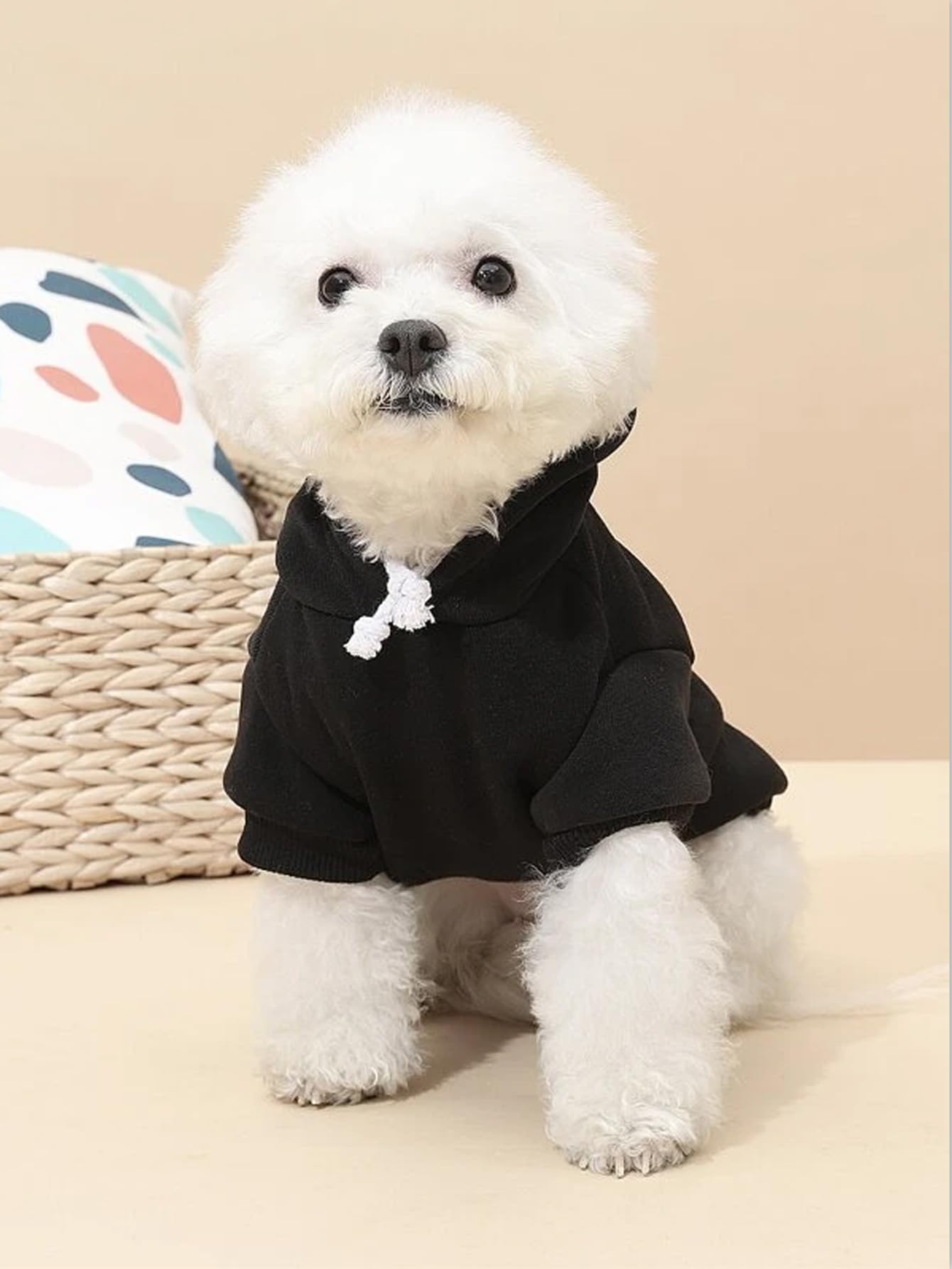 Qweee 3Pcs Basic Dog Hoodie & Cat Apparel - Dog & Cat Warm Jacket, Shirt & Clothes For Puppy & Kitten - Small & Medium Sizes - B