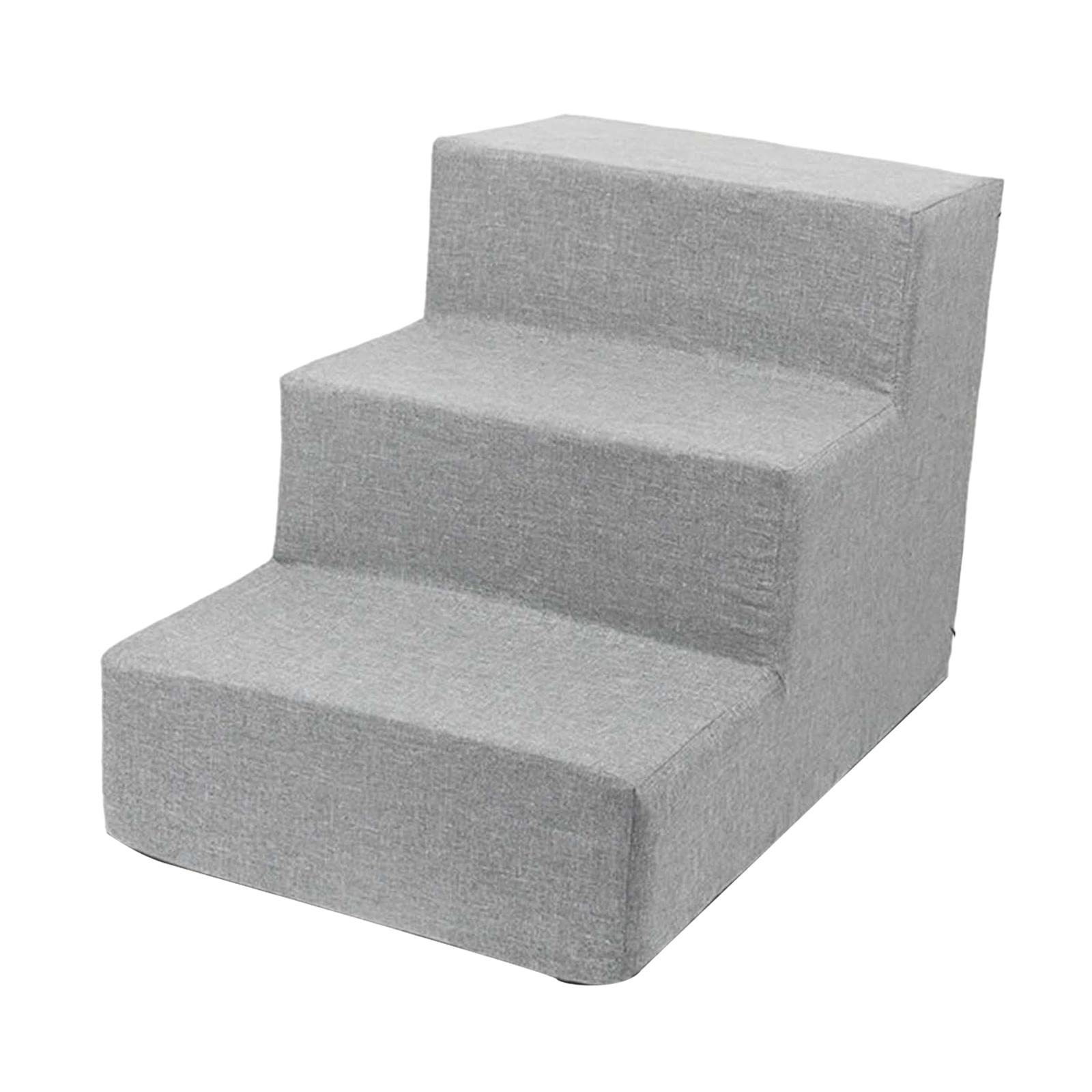 Ramp Stairs Washable Cover Ladder Pet Steps for Dogs High Bed Climbing Gray