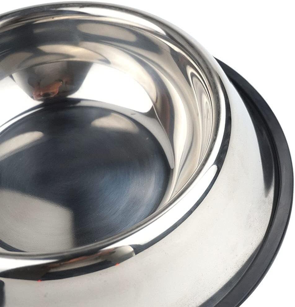 Chullbull Pet Products Dog And Cat Size Stainless Steel 700Ml Bowl | Rust Proof | AntiSlip Design Stainless Steel Pet Bowl 700 