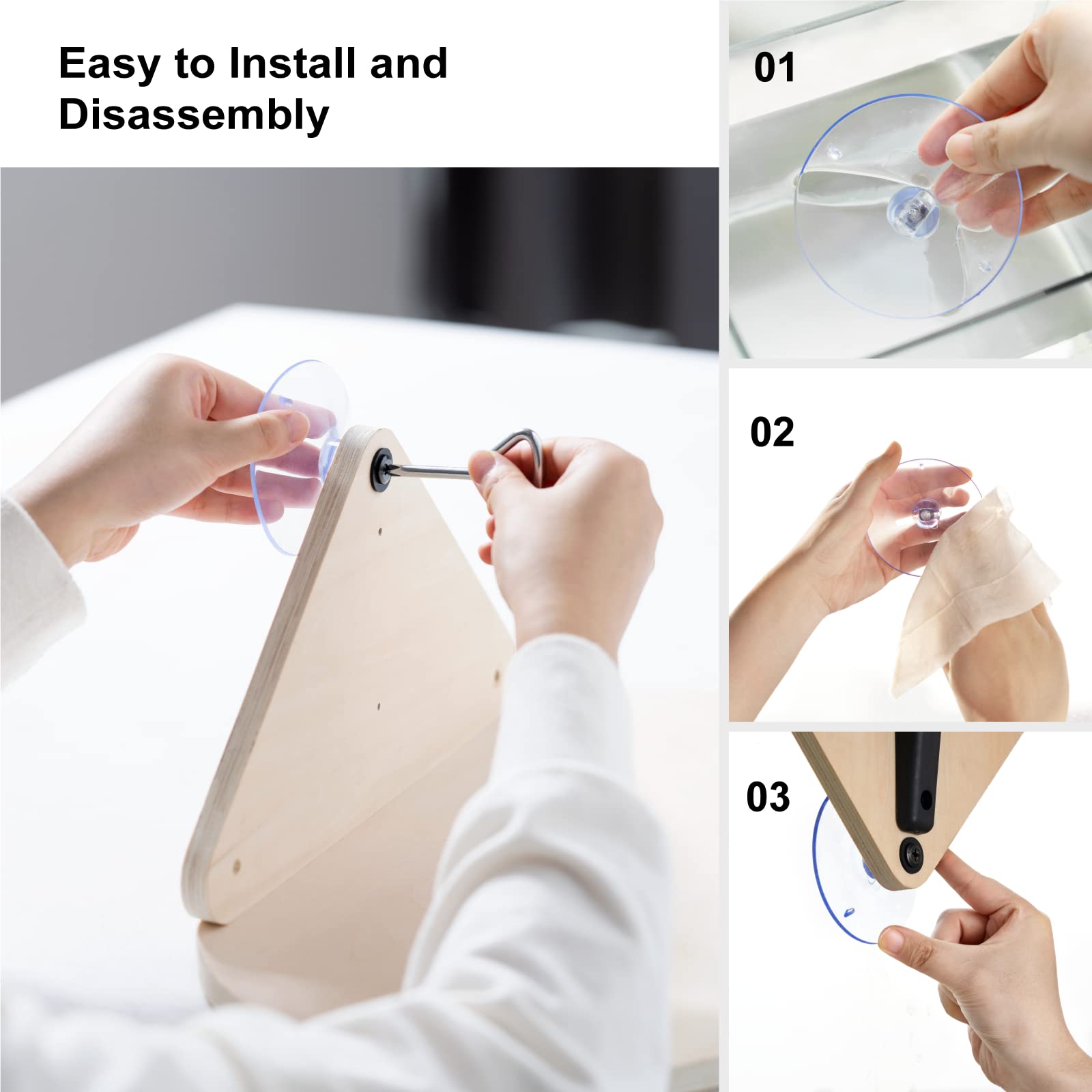 Mewoofun Cat Window Perch Hammock With Climbing Steps And Scratching Post Wooden Window Mounted Cat Bed For Indoor Cats (3 Pcs Cat Climber Set)