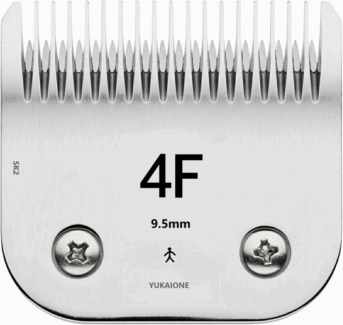 Yukaione 4F Dog Clipper Blade - Sk2 Steel, Universal Compatibility With Andis, Oster, Wahl - 3/8'' Cut For Medium Coats