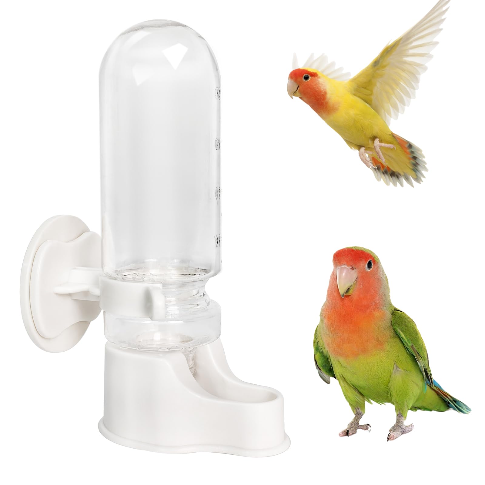 WQY Groceryshop Automatic Pet Bird Water Feeder, Bird Water Dispenser for Cage, Bird Cage Suspended Automatic Water Dispenser, B