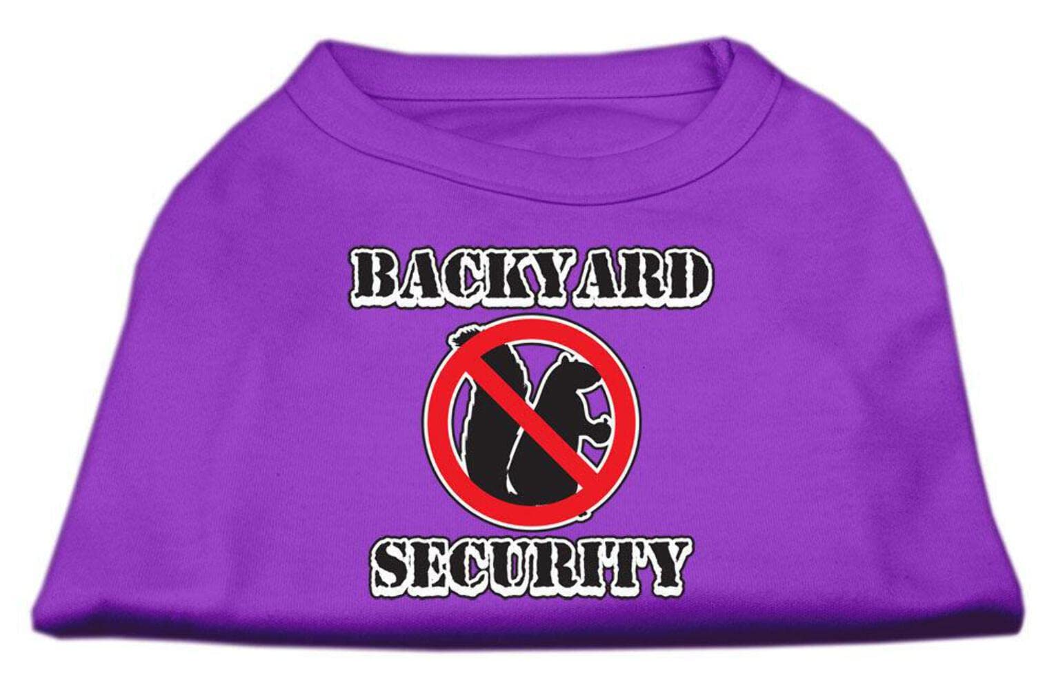 Pet Dog & Cat Shirt Screen Printed, 'Backyard Security' Baby Blue Lg (10-14 Lbs.)