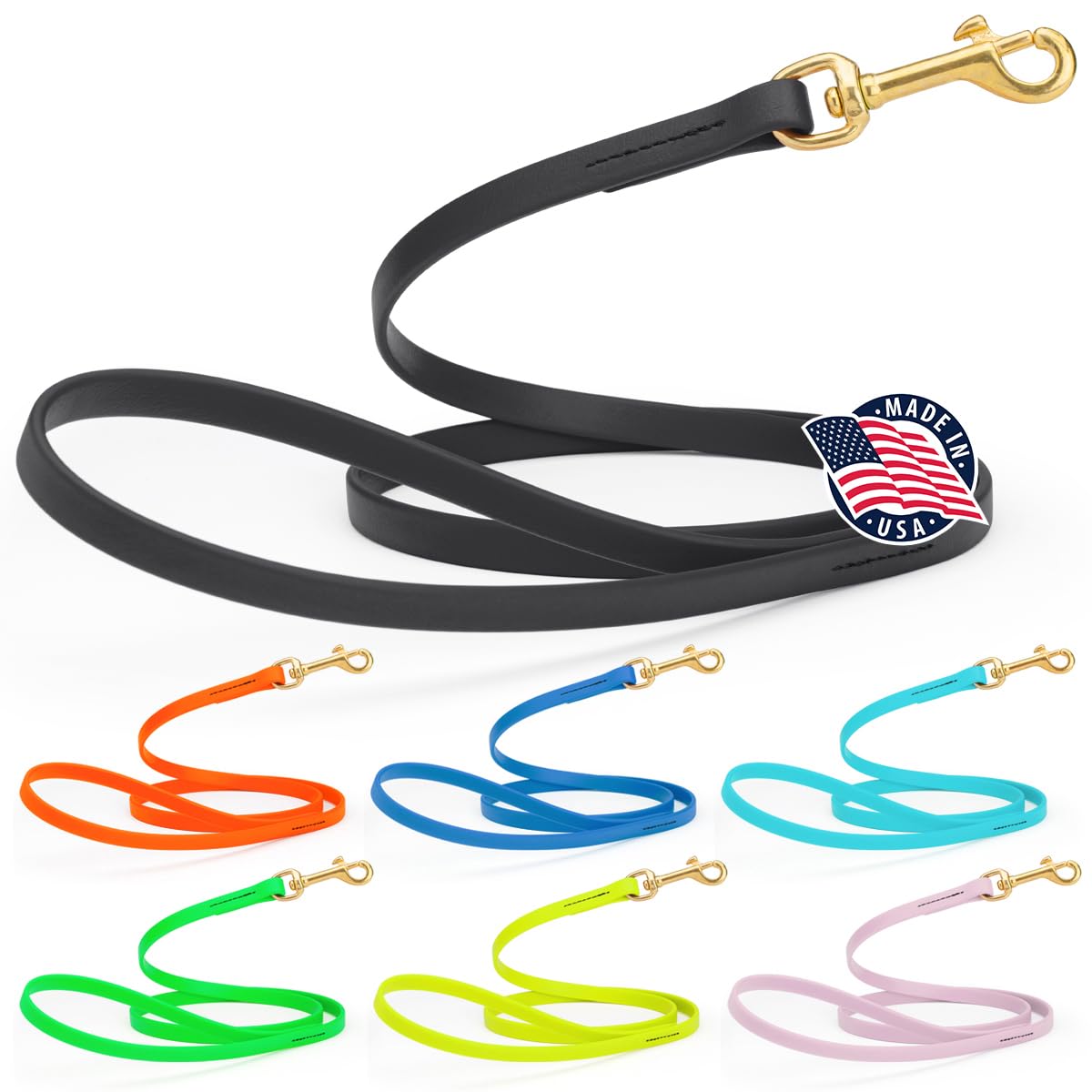 Viper Biothane Working Lead For Dogs 6Ft Black
