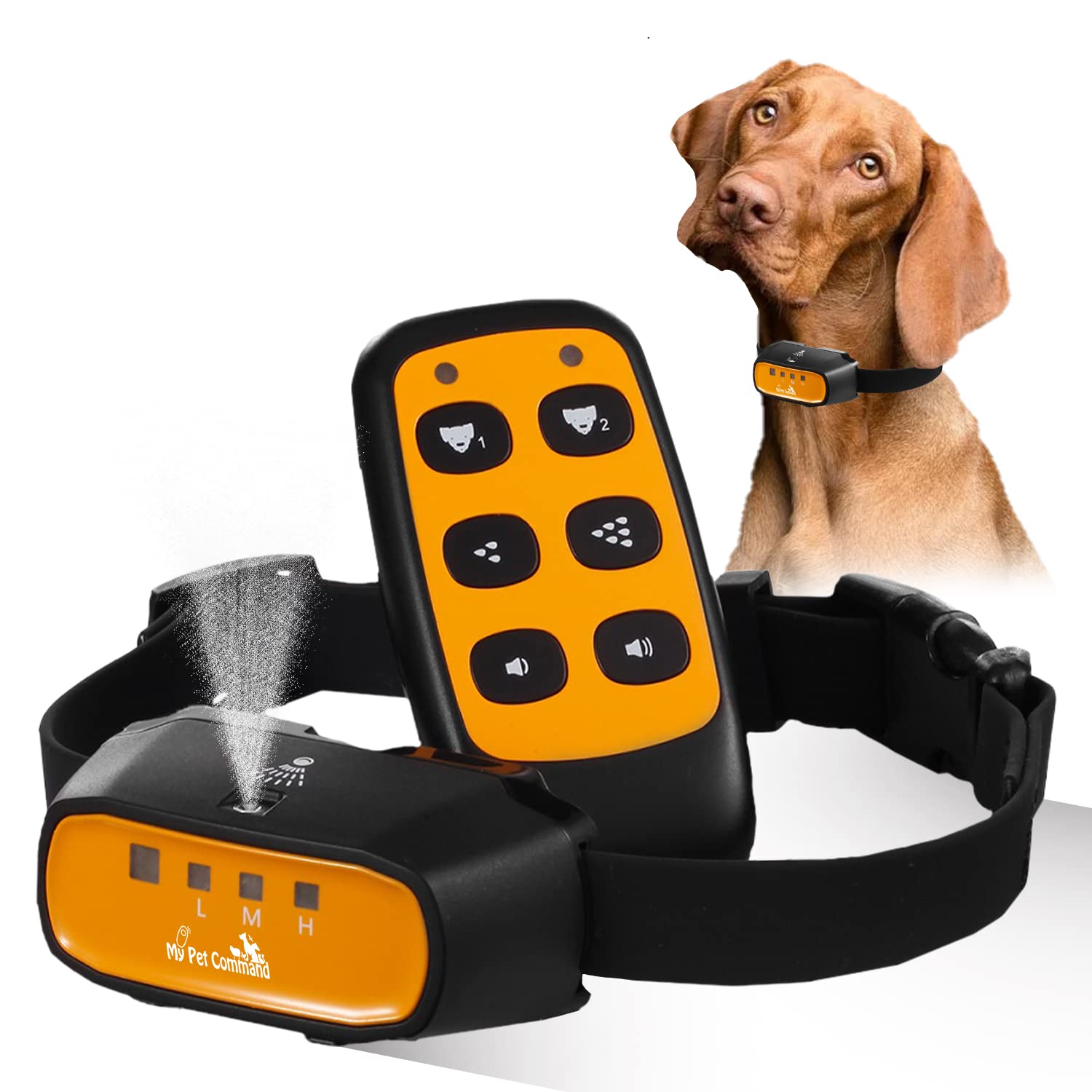 My Pet Command 2 in 1 Citronella Dog Anti bark Training Collar Auto and Remote Control Safe Humane Spray Collar with Advanced ba