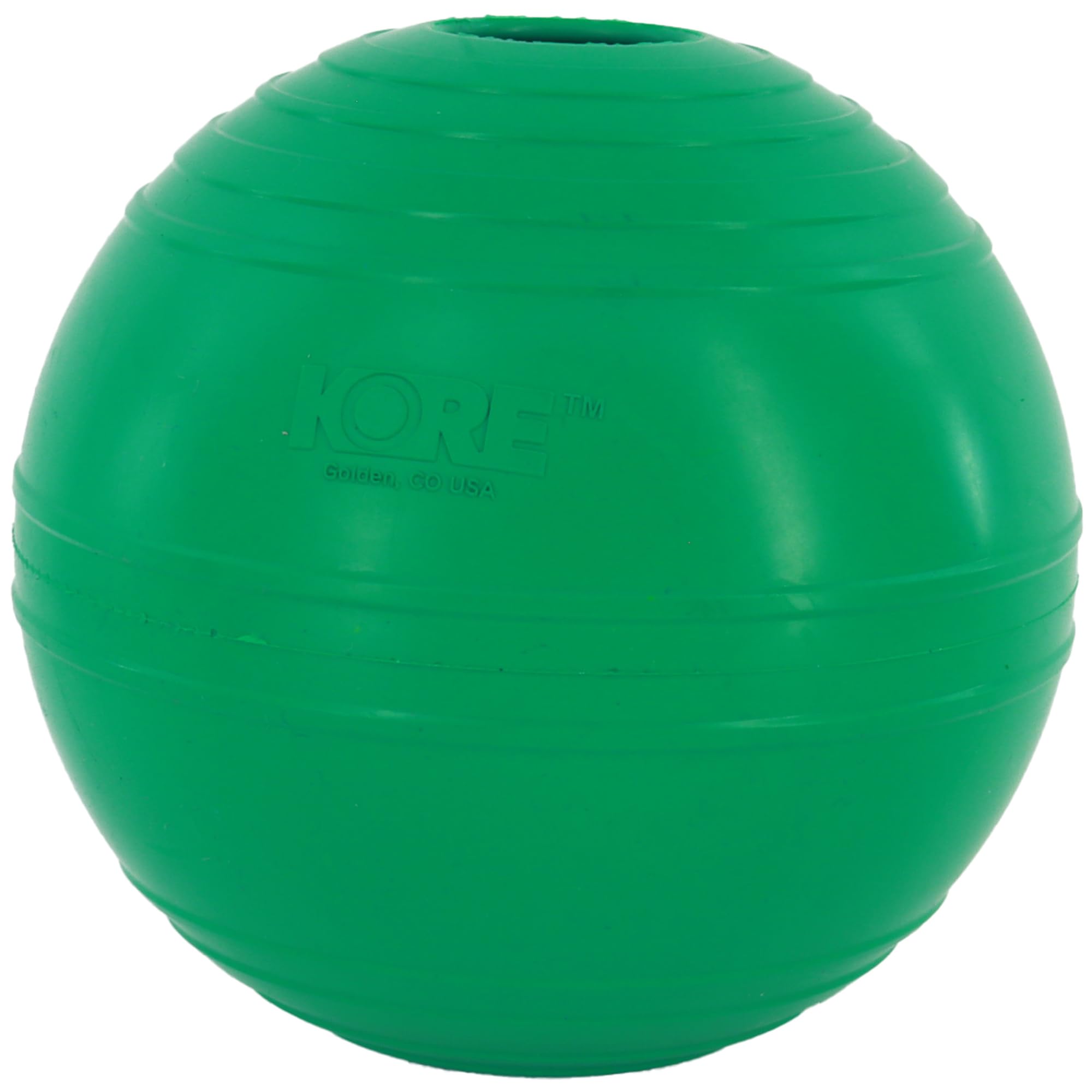 PetKORE: KoreFlex Ball - 4.75 Large, Green, Dog Toy, Shape Maintaining Rubber, Treat Stuffing Center, Bounce-Fetch-Chew, Pet Ind