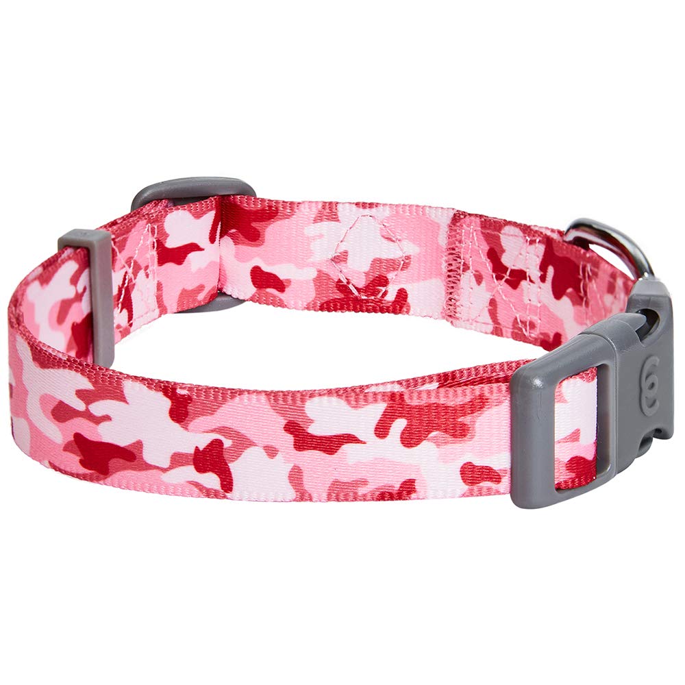 Blueberry Pet Adjustable Dog Collar, Pink Camo, Small (12-16) - Camouflage Print for Small Dogs