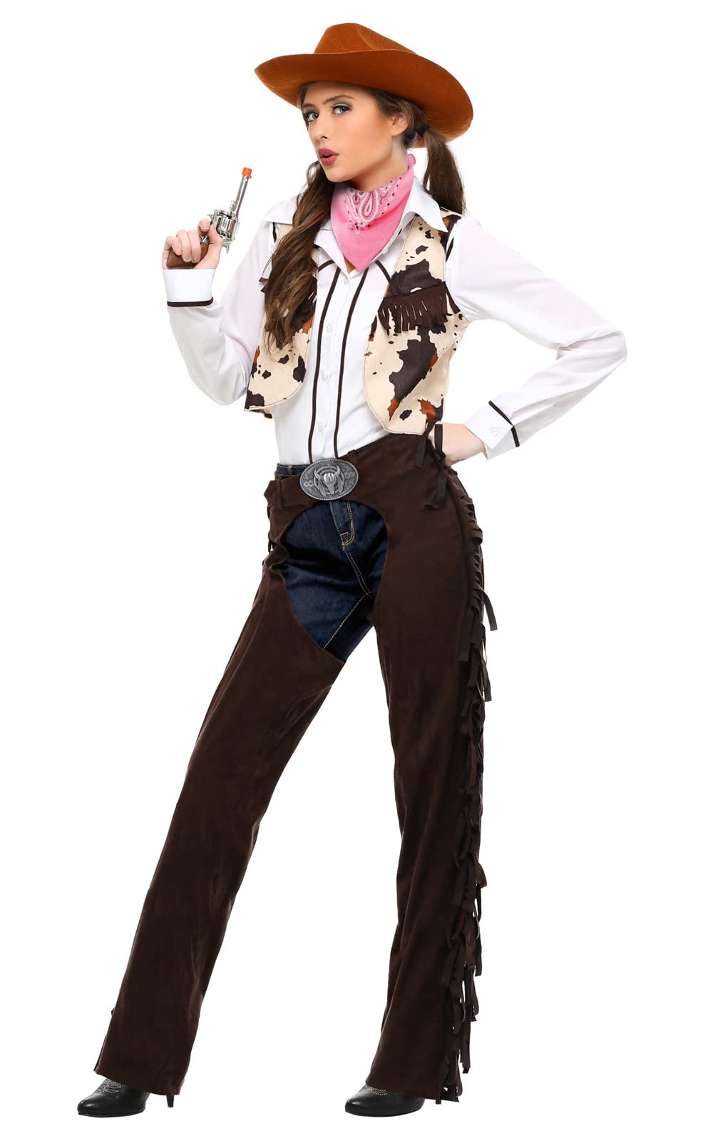 Gerinly Dog And Owner Matching Cowboy Pink Bandana Western Square Puppy Bib 2 Pack Costume Accessory For Valentine