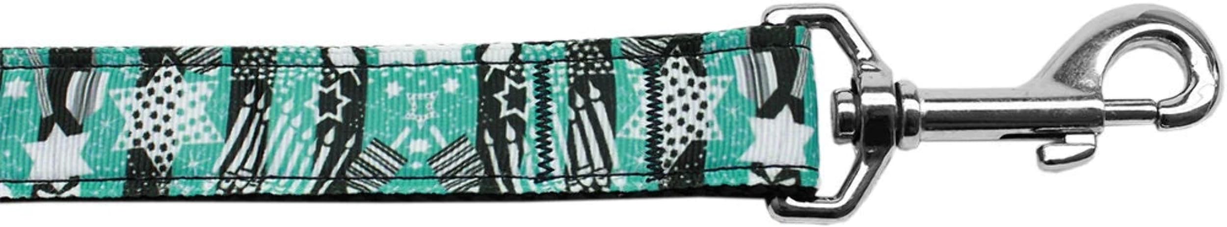 Pet Dog & Cat Nylon Collar or Leash, &quot;Hanukkah Festival Of Lights&quot; MD Narrow Collar