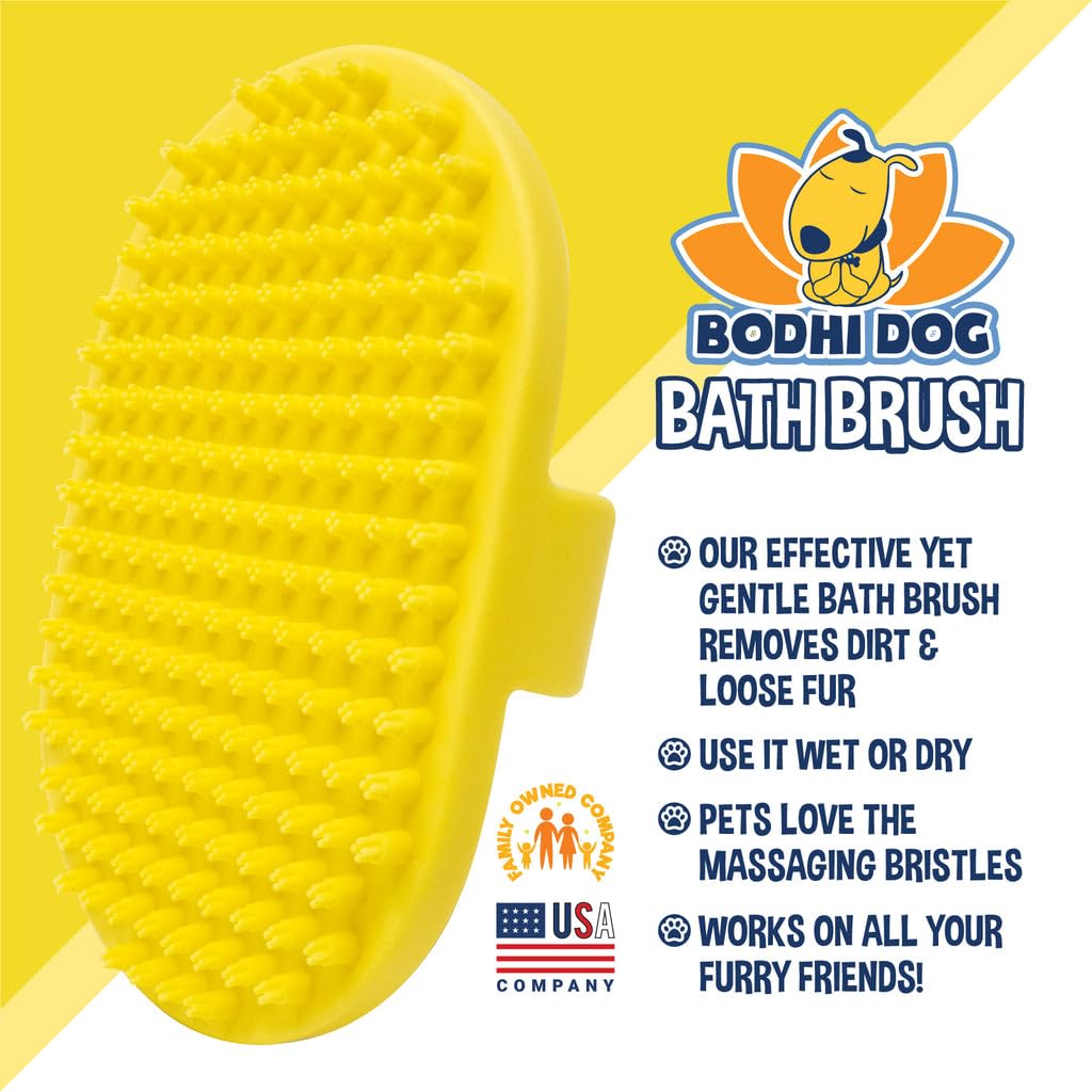Bodhi Dog Shampoo Brush - Pet Grooming & Bath Supplies for Dogs and Cats - Bath Brush for Long & Short Hair - Premium Scrubber f
