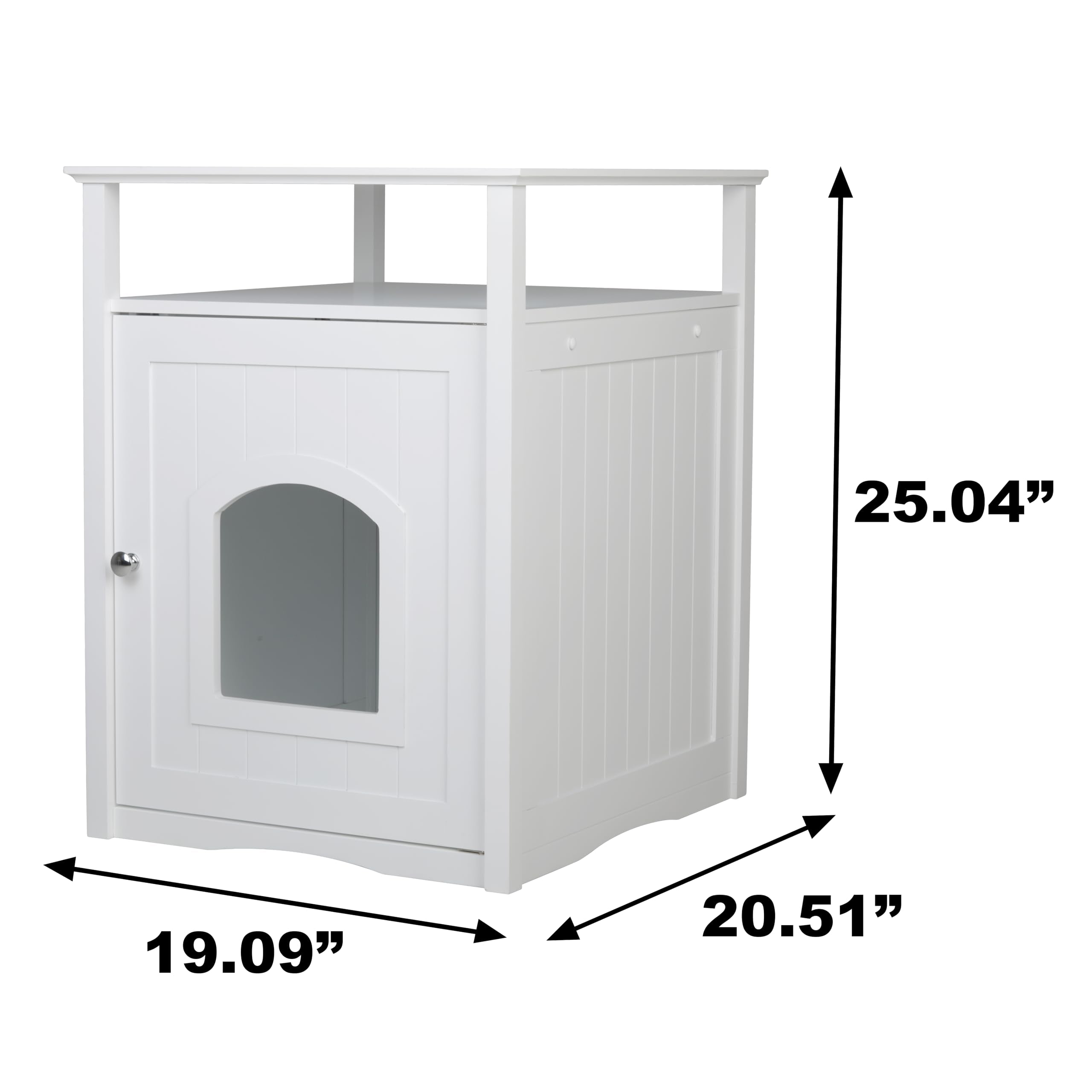 Merry Pet Cat Washroom/Night Stand Pet House, White