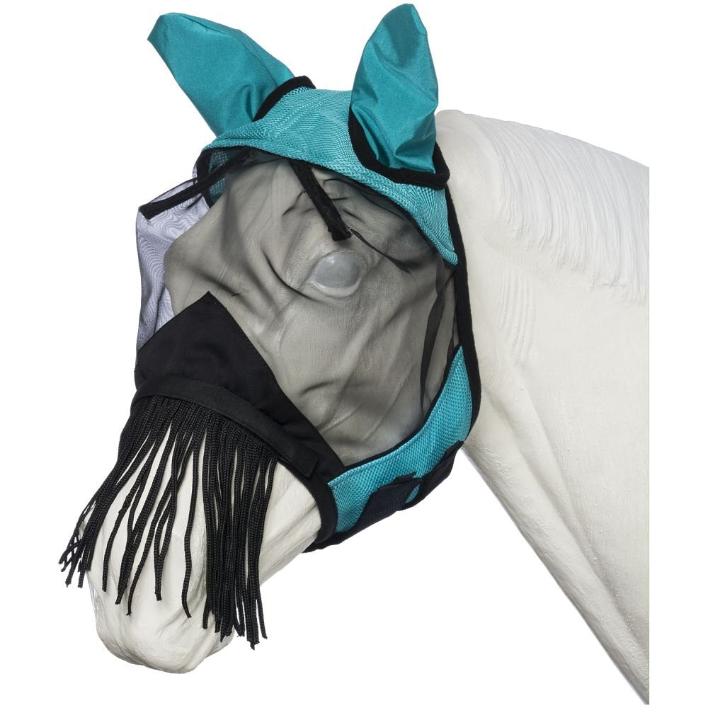 Tough 1 Deluxe Comfort String Nose Fly Mask Turquo