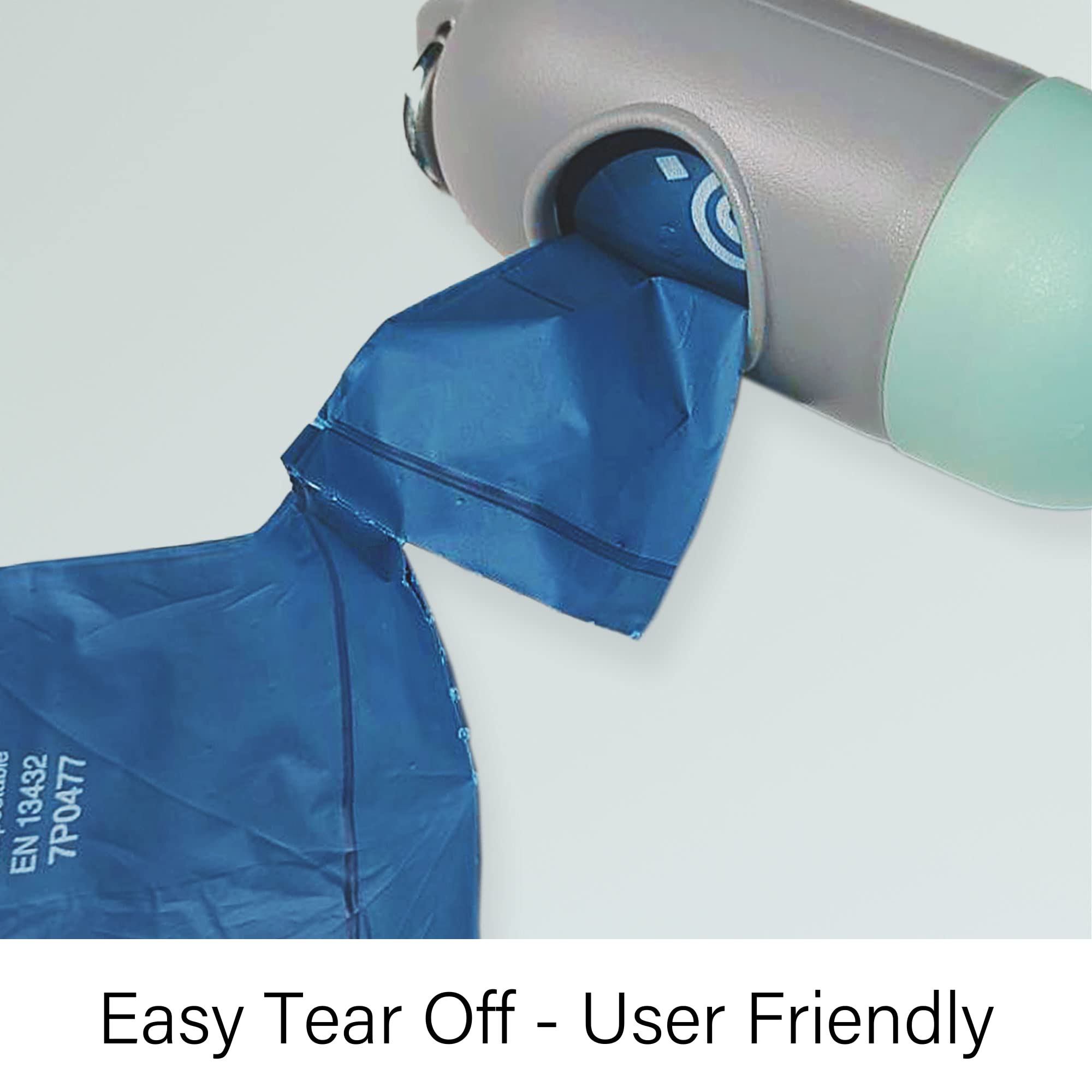 Heart of Tafiti Compostable Dog Poop Bags with Holder, Extra Thick & Leak Proof, 9x16 Inch, 80 Counts, Unscented, Easy Tie Handle