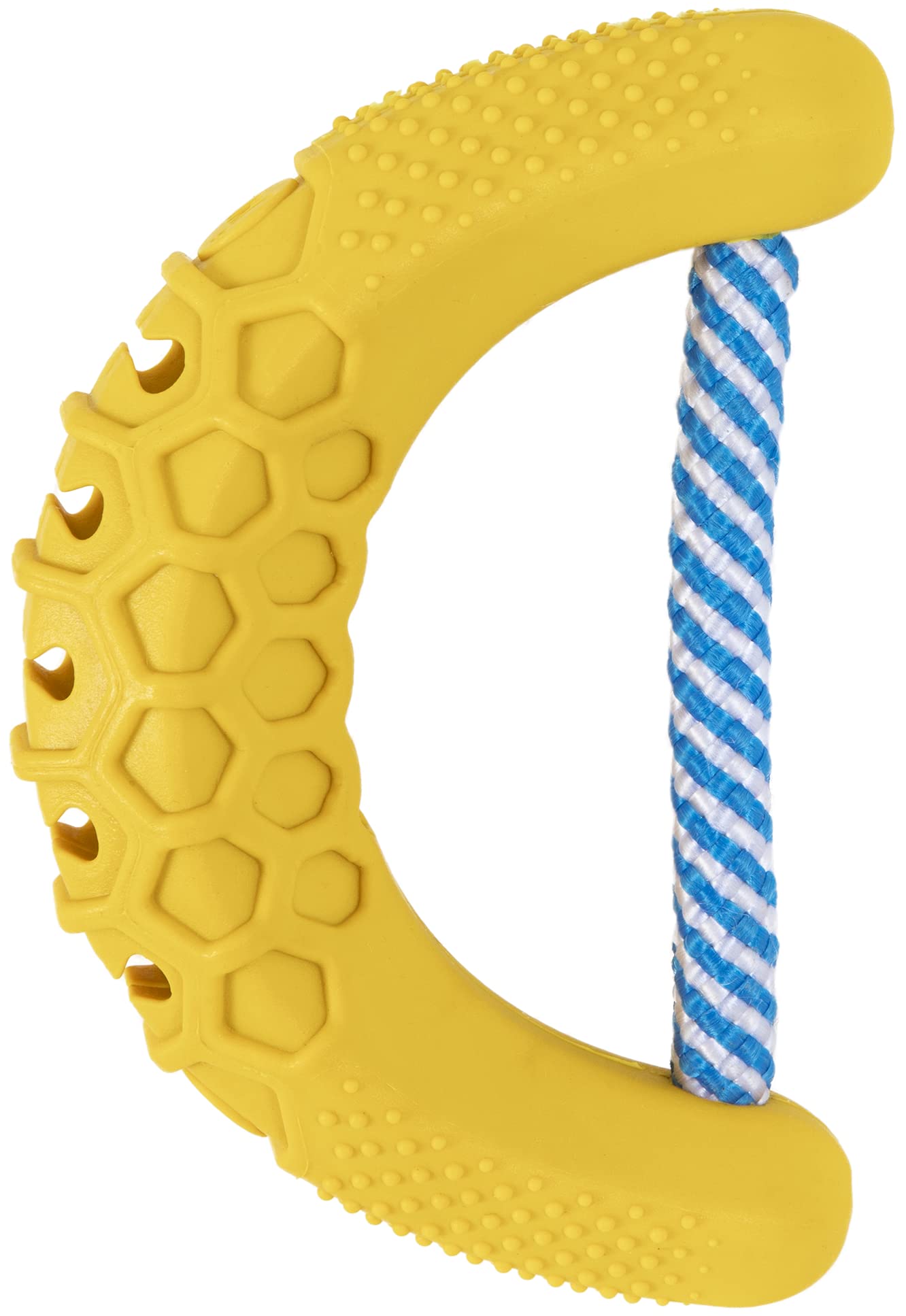 JW Pet CHEW-EE Dental Dog Chew Toy; Cleans Your Pets Teeth and Gums As They Play; Add Their Favorite Flavors, Banana,Yellow